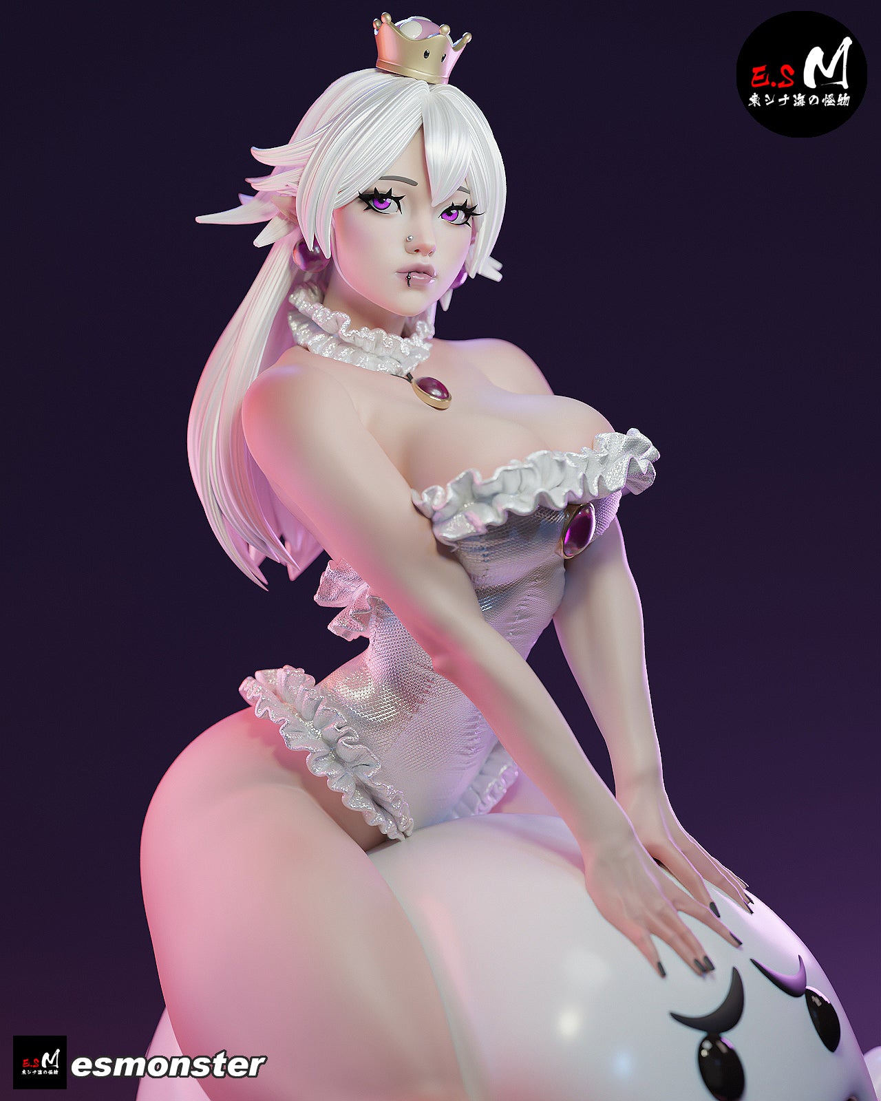 Booette Big Boo Style Mario Unpainted Resin Garage Model Kit (1/6-1/12)