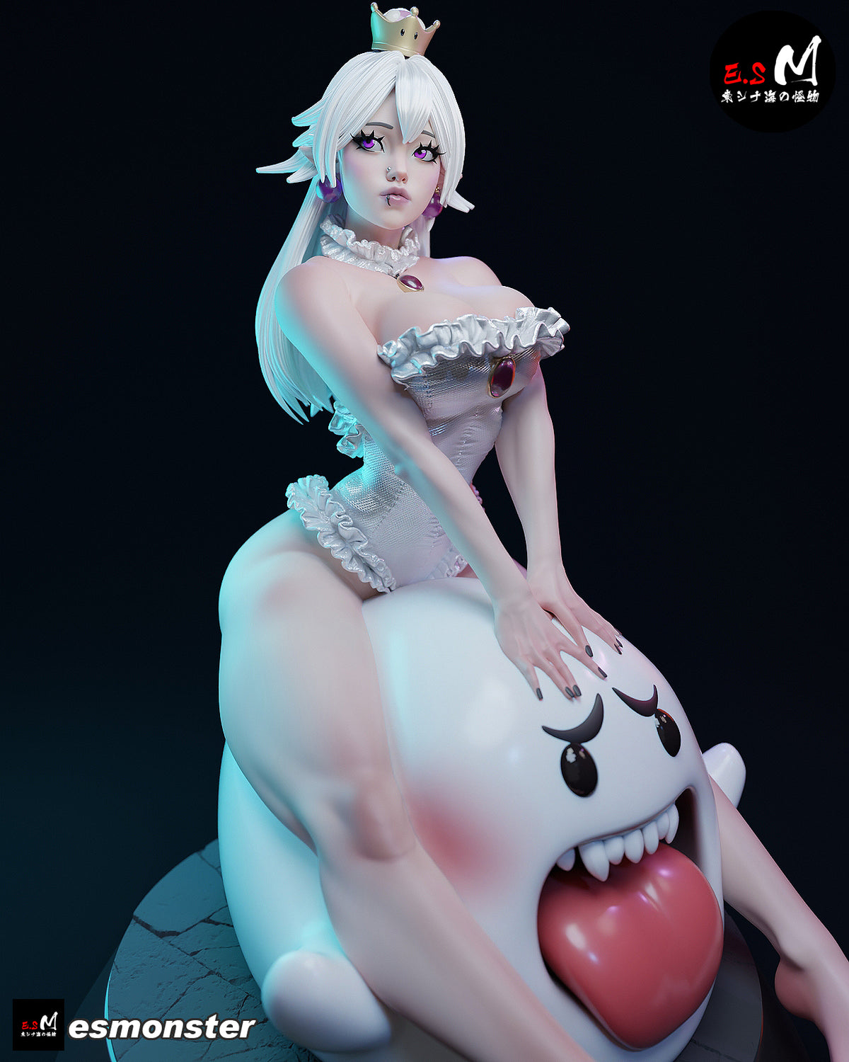 Booette Big Boo Style Mario Unpainted Resin Garage Model Kit (1/6-1/12)