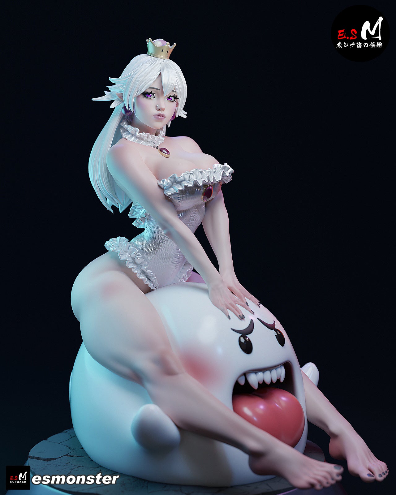 Booette Big Boo Style Mario Unpainted Resin Garage Model Kit (1/6-1/12)