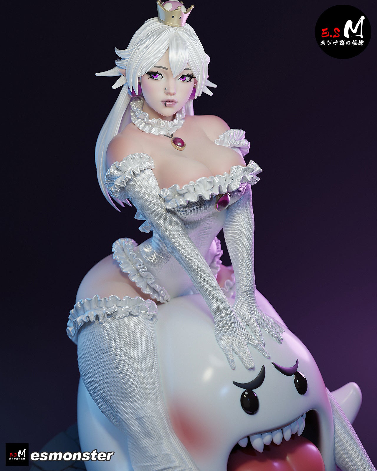 Booette Big Boo Style Mario Unpainted Resin Garage Model Kit (1/6-1/12)