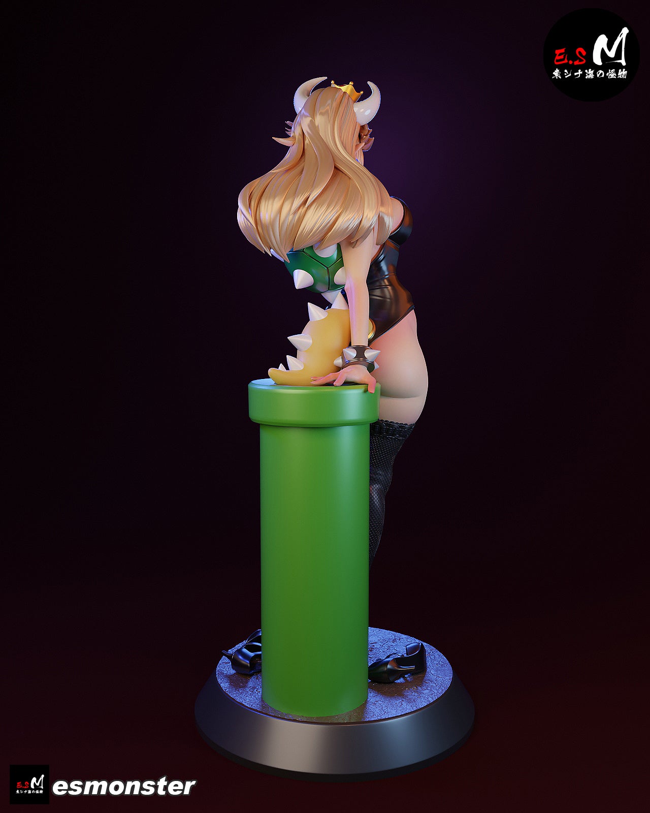 Standing Bowsette Style Mario Unpainted Resin Garage Model Kit (1/6-1/12)
