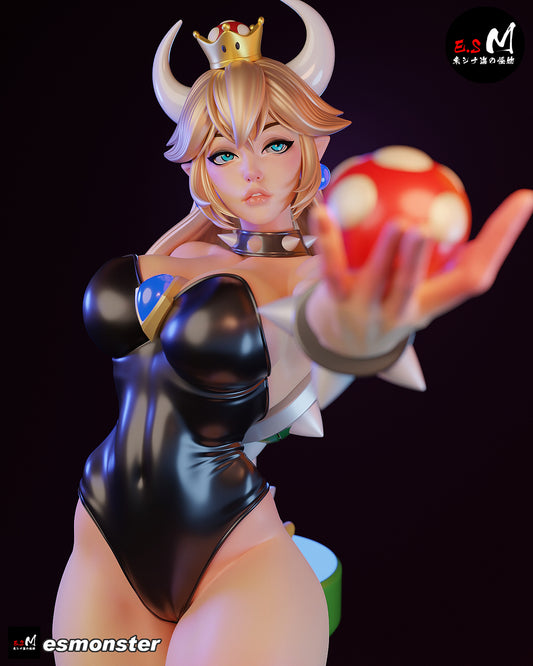 Standing Bowsette Style Mario Unpainted Resin Garage Model Kit (1/6-1/12)