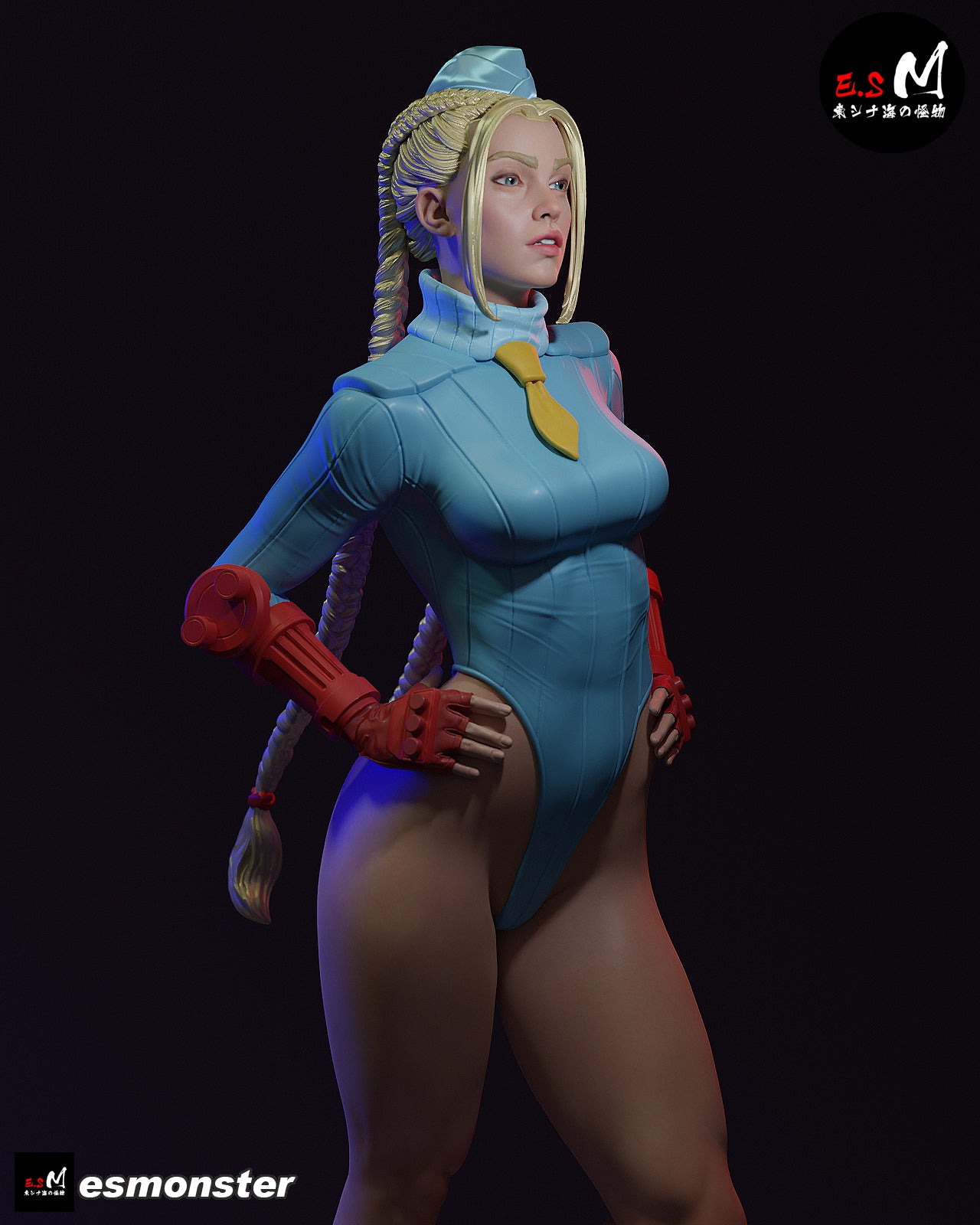 Classic Cammy Style Street Fighter Unpainted Resin Garage Model Kit (1/6-1/12)