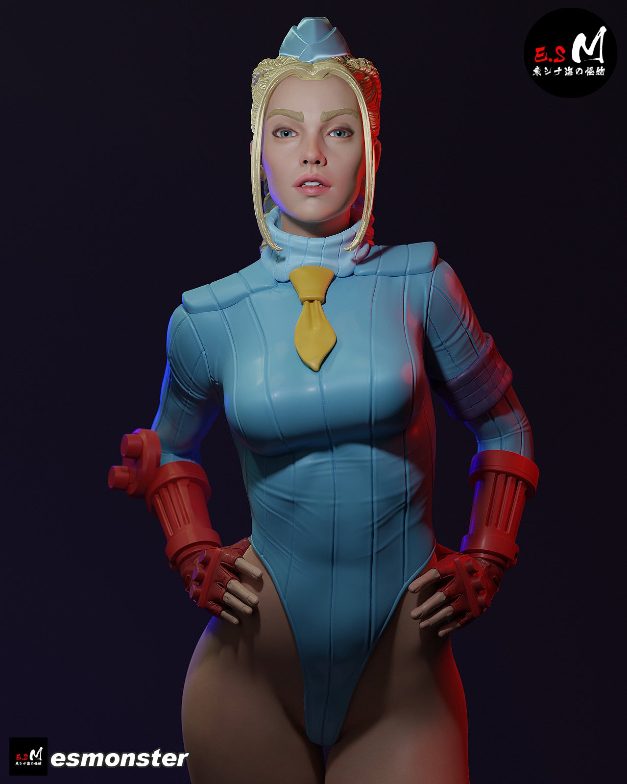 Classic Cammy Style Street Fighter Unpainted Resin Garage Model Kit (1/6-1/12)