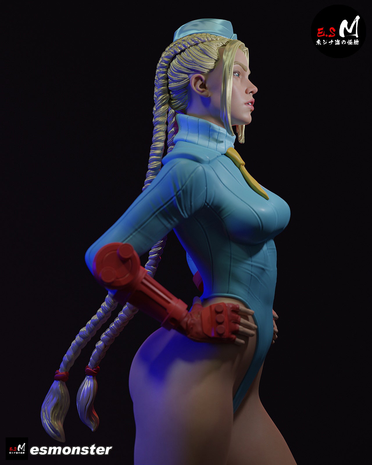 Classic Cammy Style Street Fighter Unpainted Resin Garage Model Kit (1/6-1/12)