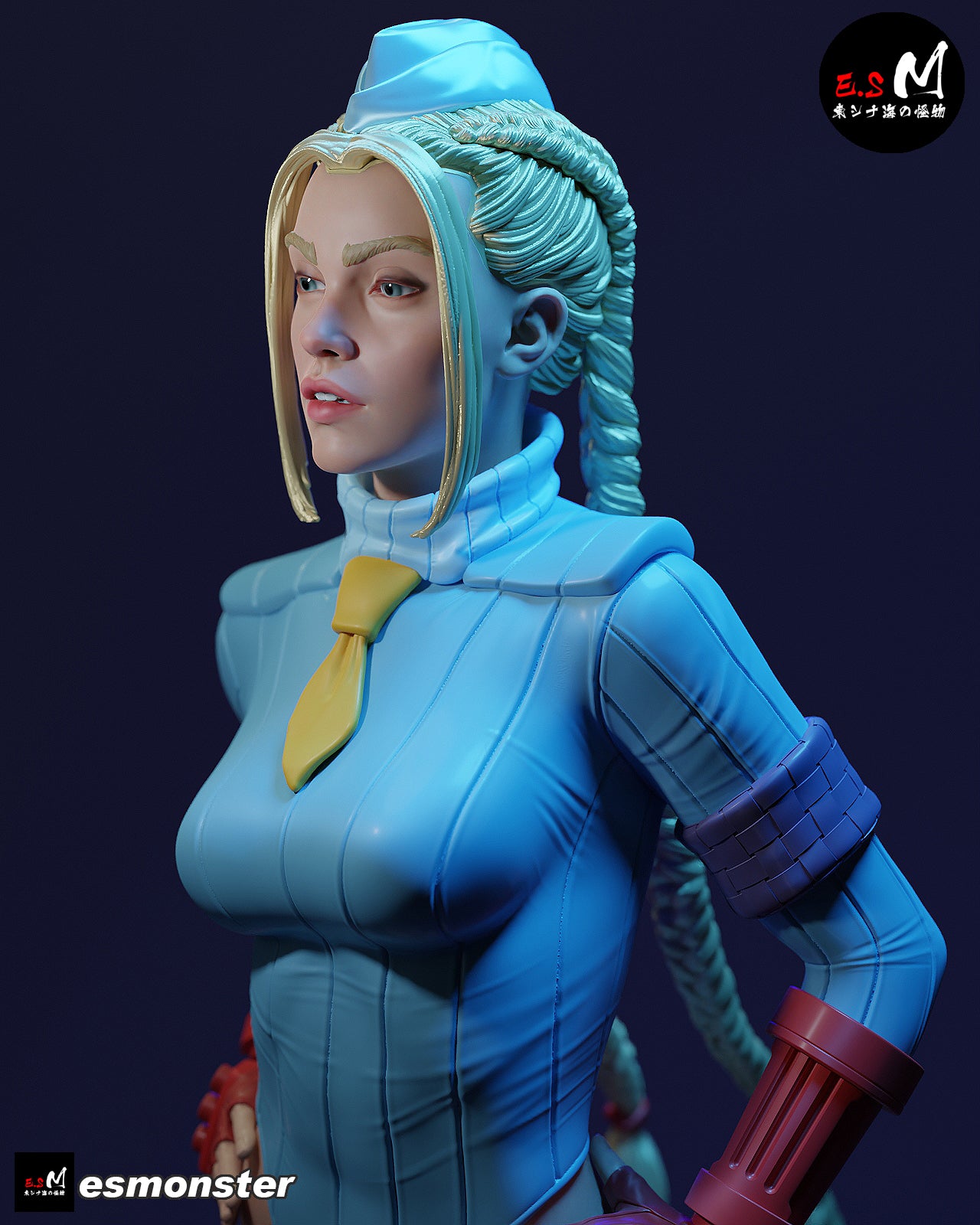 Classic Cammy Style Street Fighter Unpainted Resin Garage Model Kit (1/6-1/12)