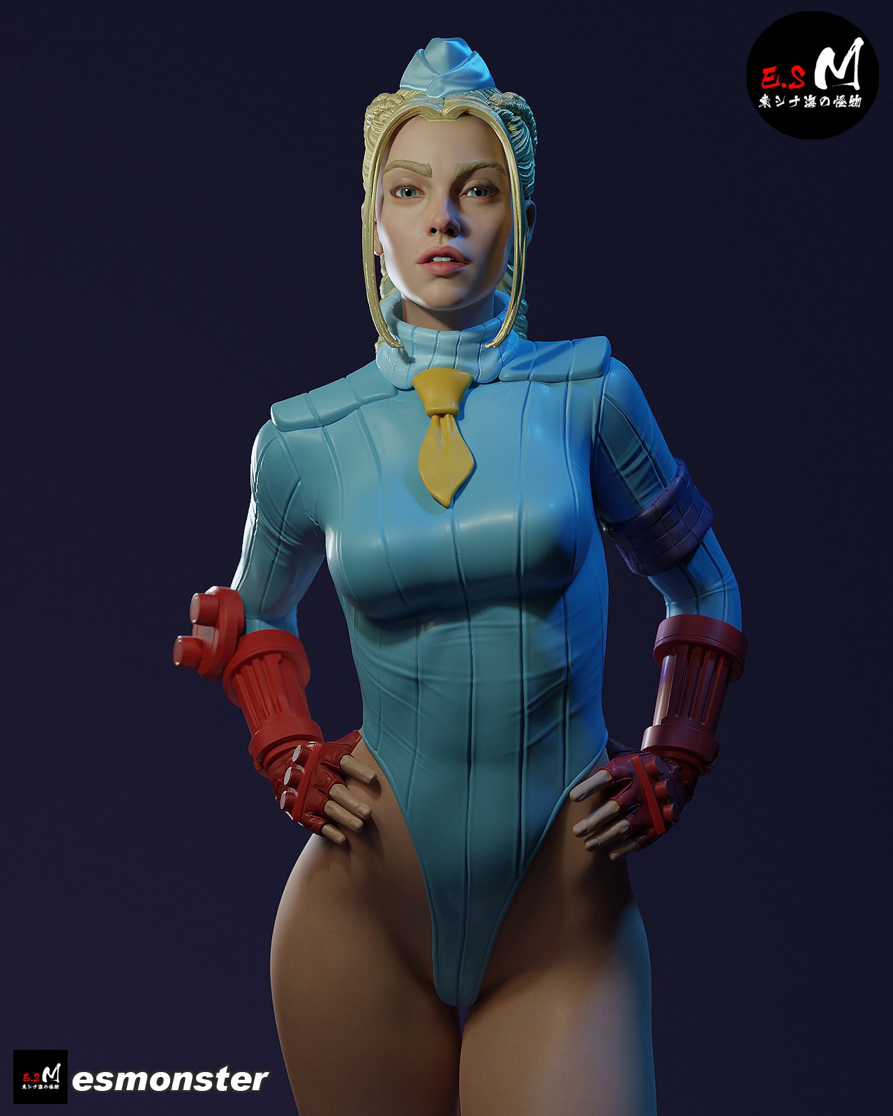 Classic Cammy Style Street Fighter Unpainted Resin Garage Model Kit (1/6-1/12)