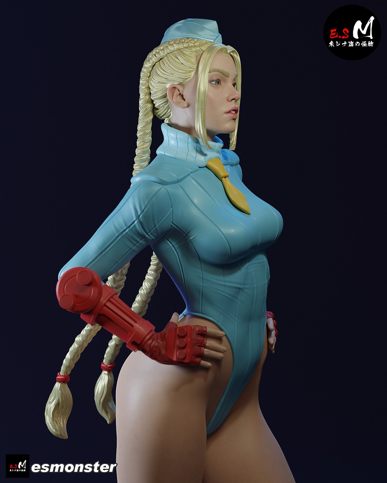 Classic Cammy Style Street Fighter Unpainted Resin Garage Model Kit (1/6-1/12)