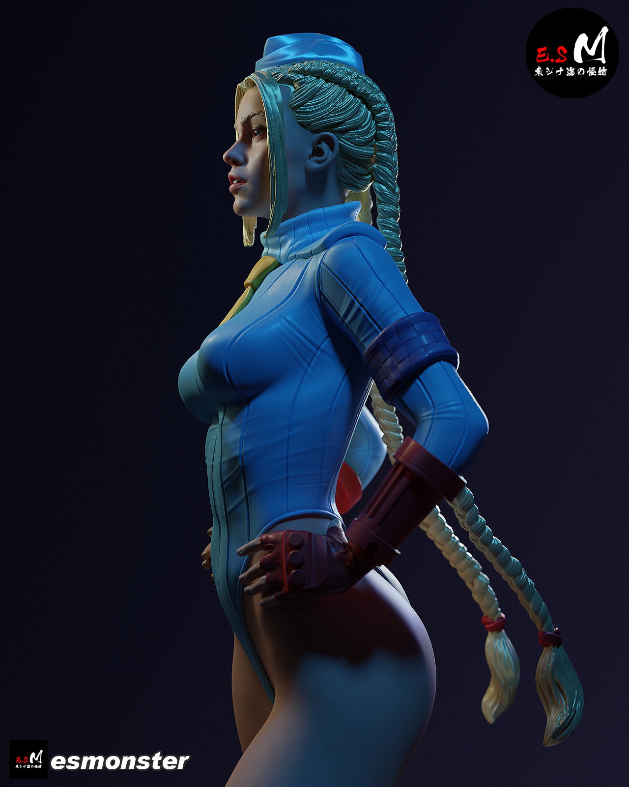 Classic Cammy Style Street Fighter Unpainted Resin Garage Model Kit (1/6-1/12)