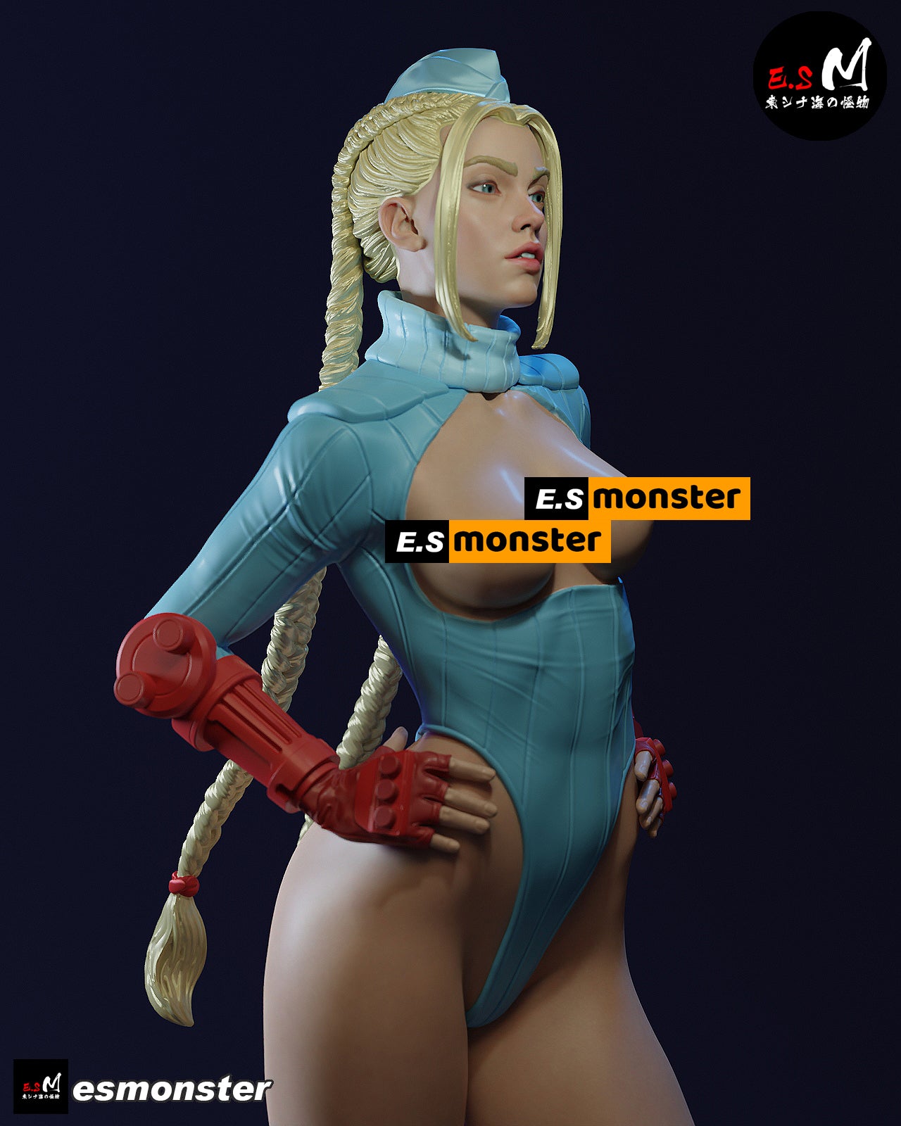Classic Cammy Style Street Fighter Unpainted Resin Garage Model Kit (1/6-1/12)