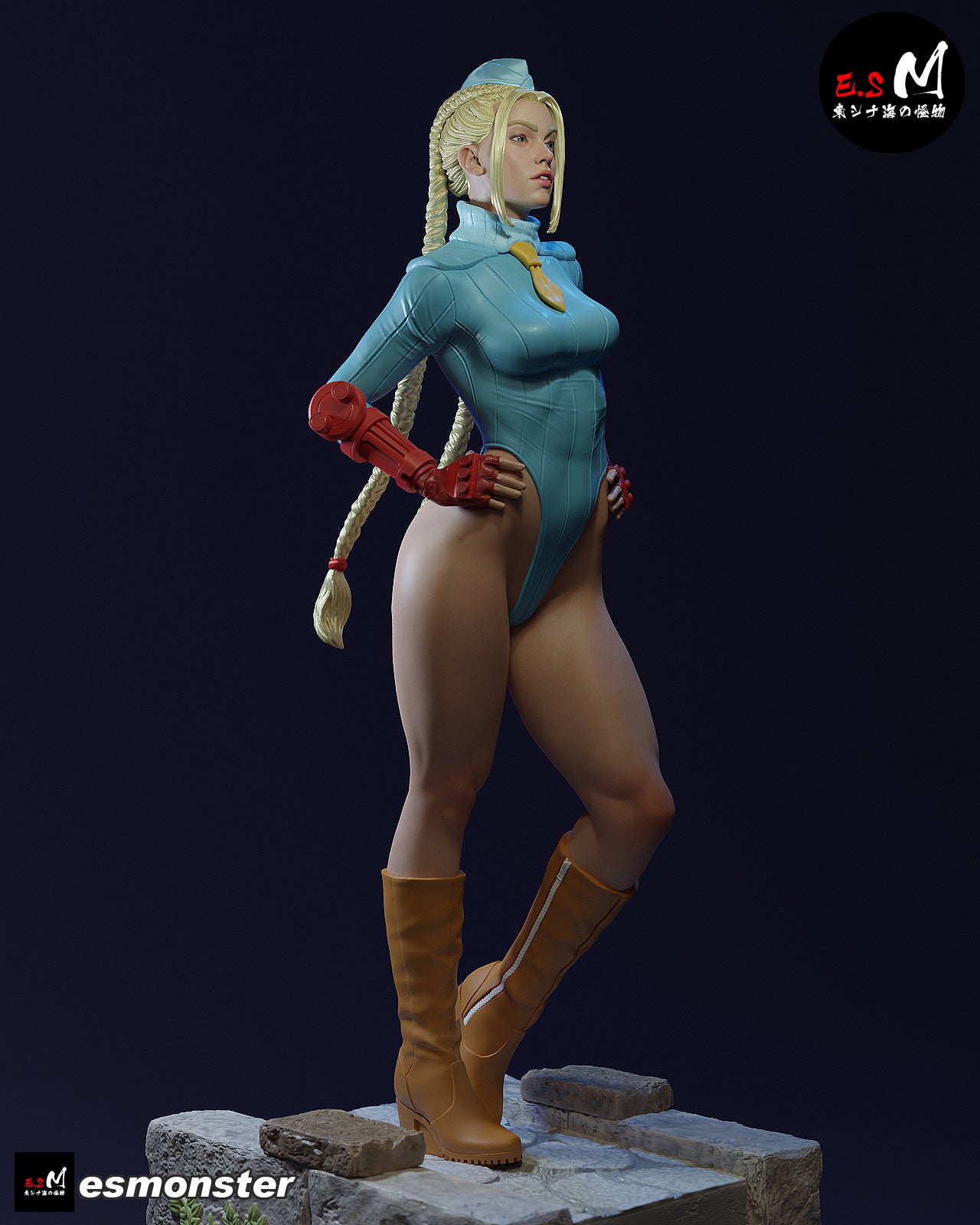 Classic Cammy Style Street Fighter Unpainted Resin Garage Model Kit (1/6-1/12)