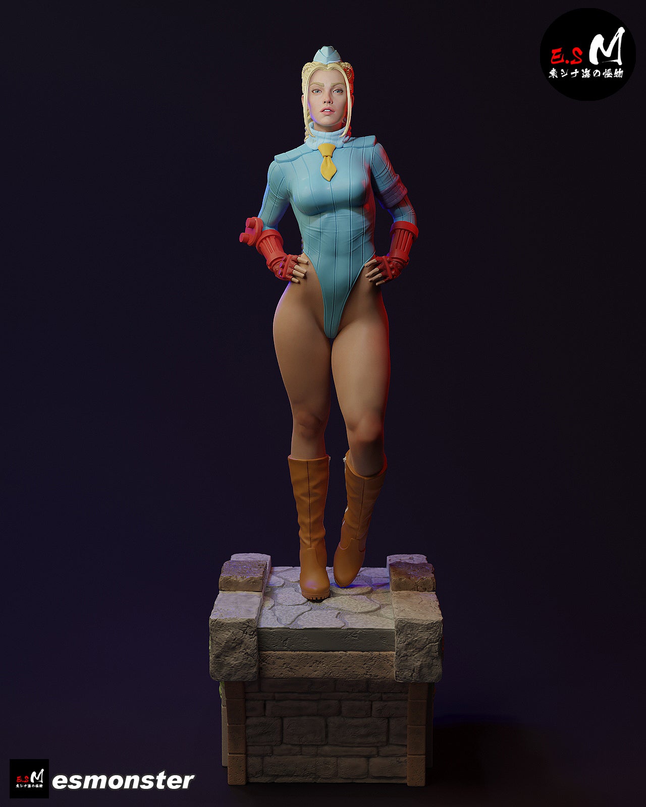 Classic Cammy Style Street Fighter Unpainted Resin Garage Model Kit (1/6-1/12)