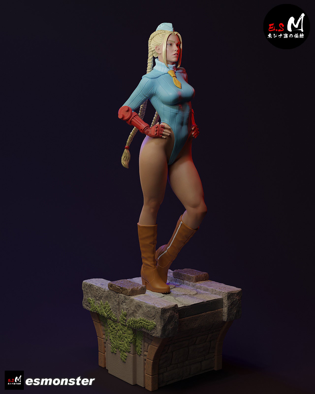Classic Cammy Style Street Fighter Unpainted Resin Garage Model Kit (1/6-1/12)