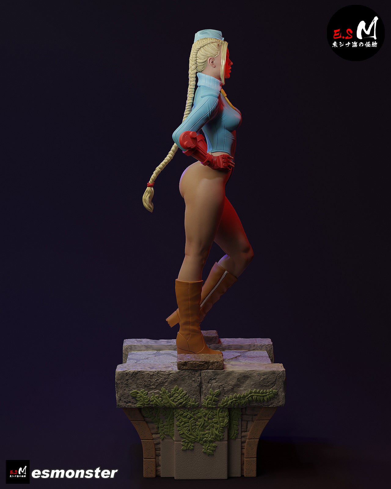 Classic Cammy Style Street Fighter Unpainted Resin Garage Model Kit (1/6-1/12)