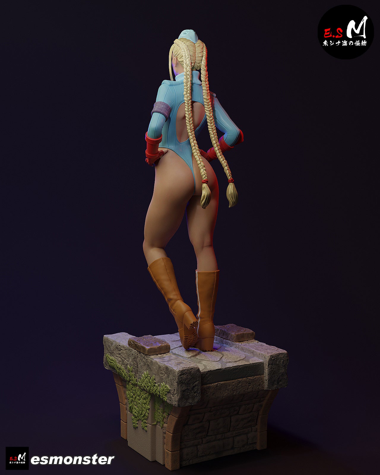 Classic Cammy Style Street Fighter Unpainted Resin Garage Model Kit (1/6-1/12)