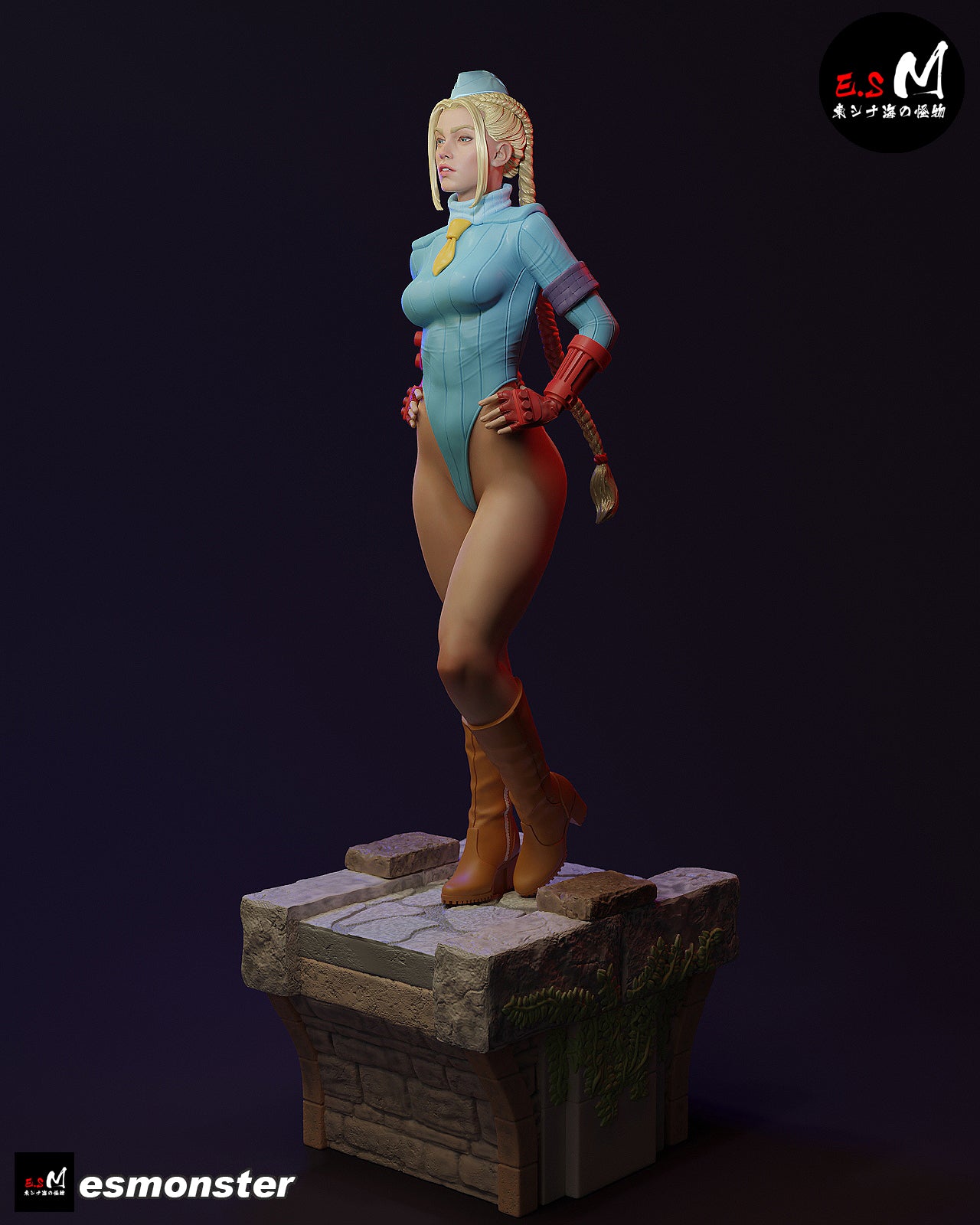 Classic Cammy Style Street Fighter Unpainted Resin Garage Model Kit (1/6-1/12)