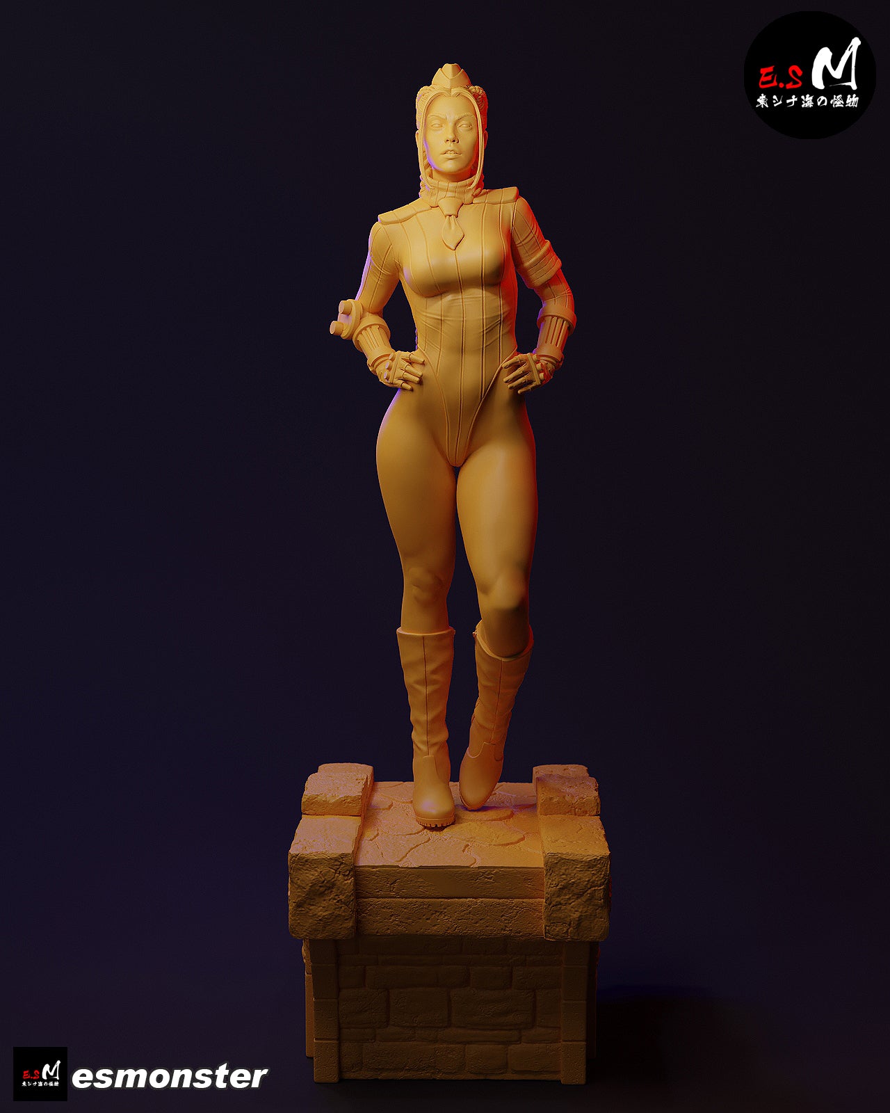 Classic Cammy Style Street Fighter Unpainted Resin Garage Model Kit (1/6-1/12)