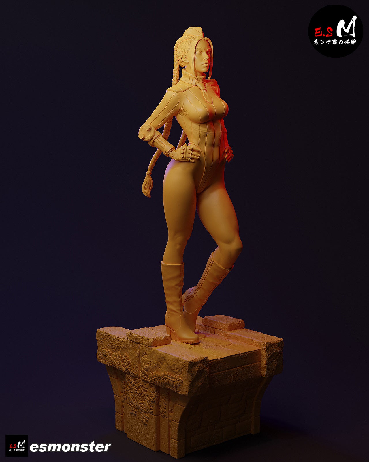 Classic Cammy Style Street Fighter Unpainted Resin Garage Model Kit (1/6-1/12)