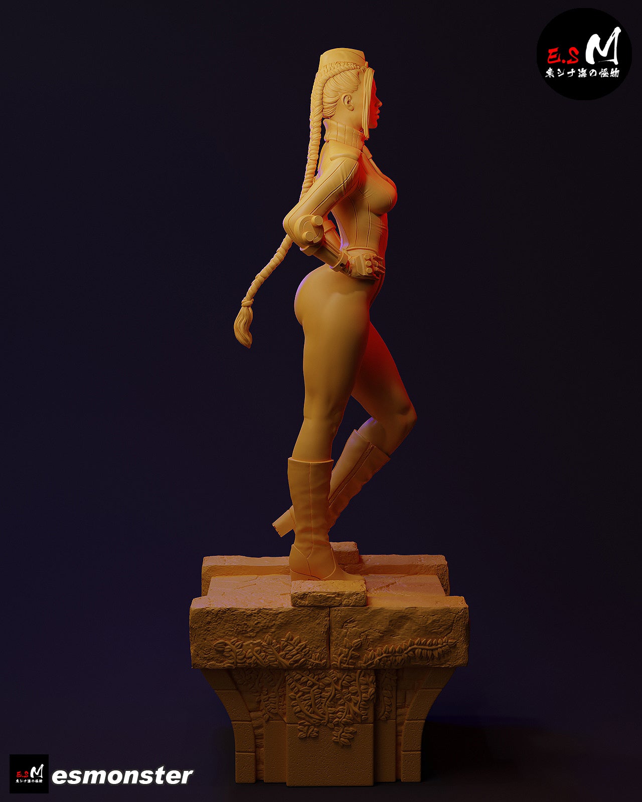 Classic Cammy Style Street Fighter Unpainted Resin Garage Model Kit (1/6-1/12)