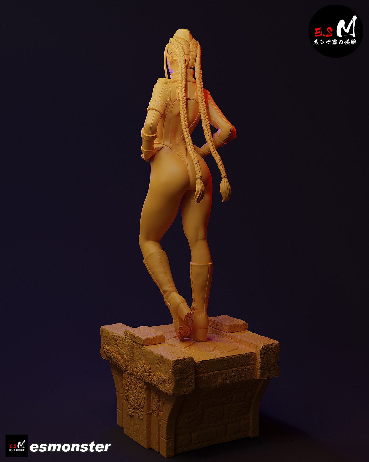 Classic Cammy Style Street Fighter Unpainted Resin Garage Model Kit (1/6-1/12)