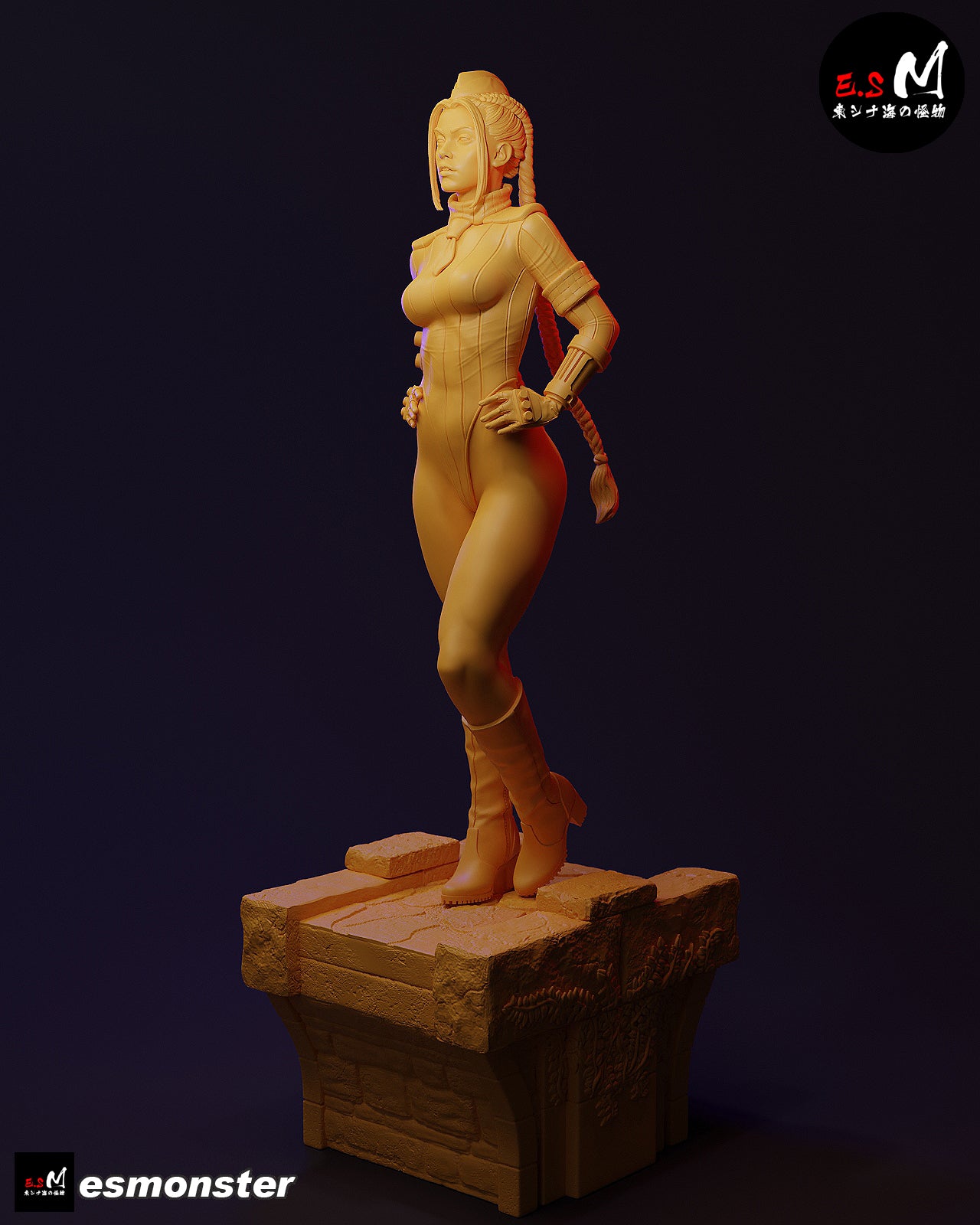 Classic Cammy Style Street Fighter Unpainted Resin Garage Model Kit (1/6-1/12)