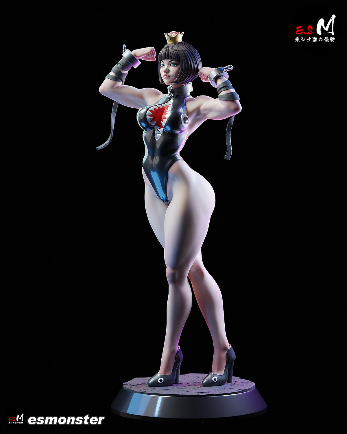 Flexing Chompette Style Mario Unpainted Resin Garage Model Kit (1/6-1/12)