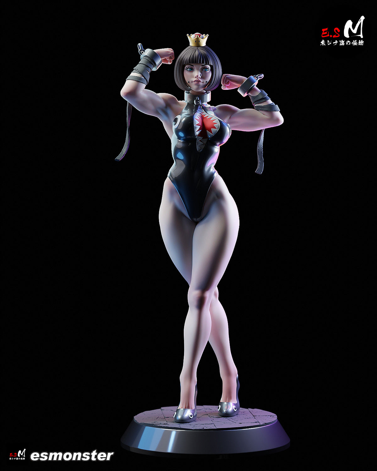 Flexing Chompette Style Mario Unpainted Resin Garage Model Kit (1/6-1/12)