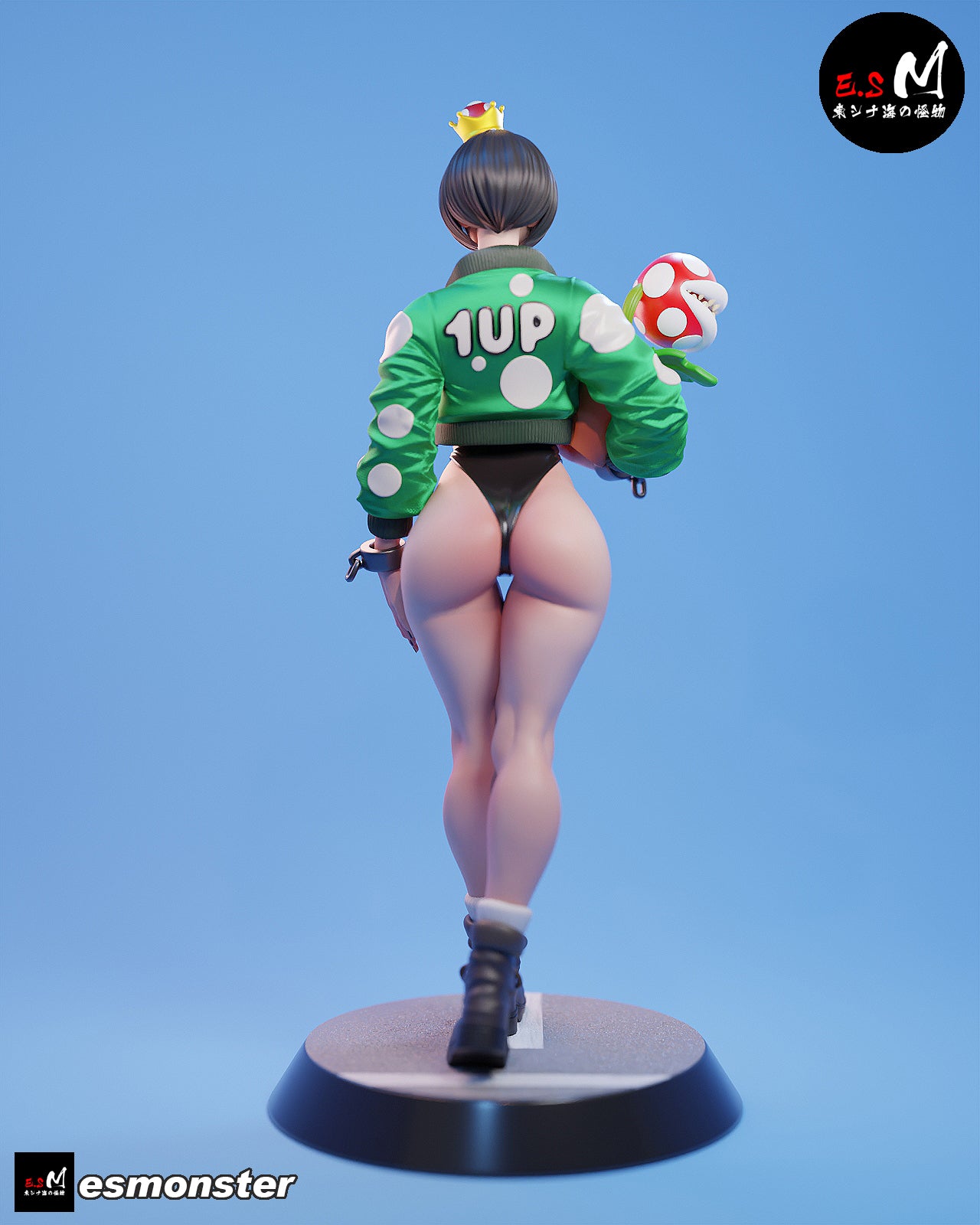 Chompette Bomber Jacket Style Mario Unpainted Resin Garage Model Kit (1/6-1/12)
