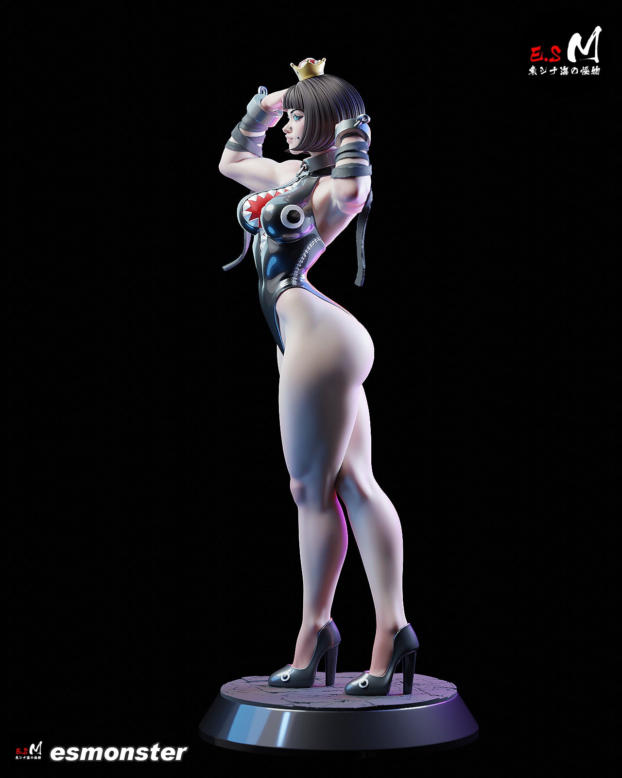 Flexing Chompette Style Mario Unpainted Resin Garage Model Kit (1/6-1/12)