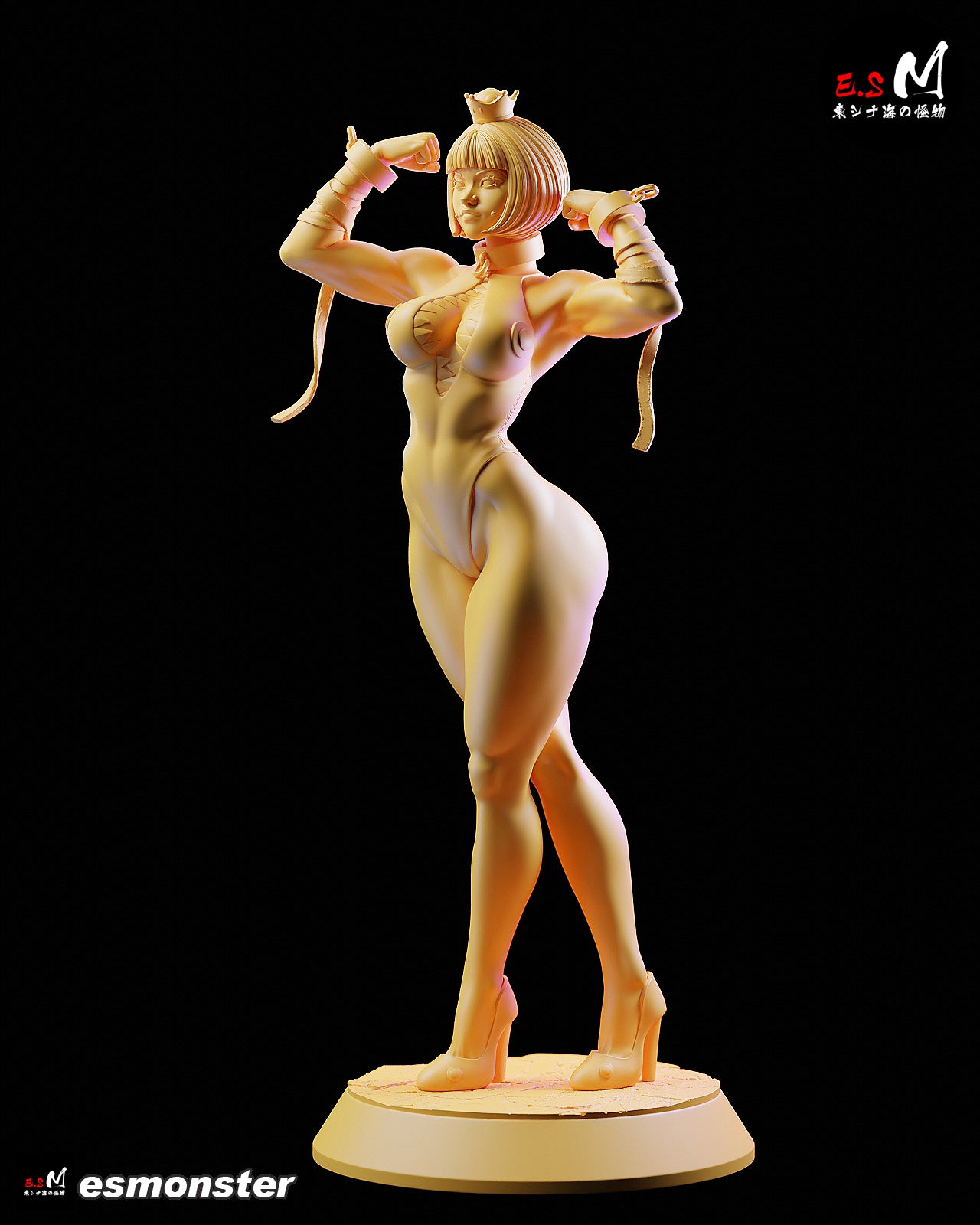 Flexing Chompette Style Mario Unpainted Resin Garage Model Kit (1/6-1/12)