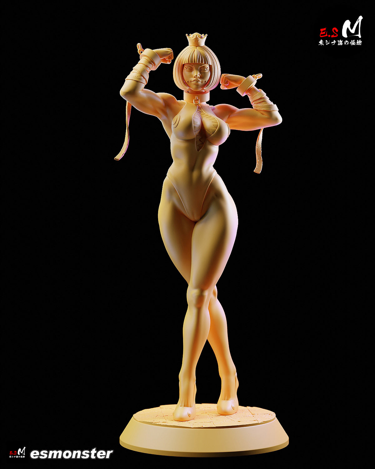 Flexing Chompette Style Mario Unpainted Resin Garage Model Kit (1/6-1/12)