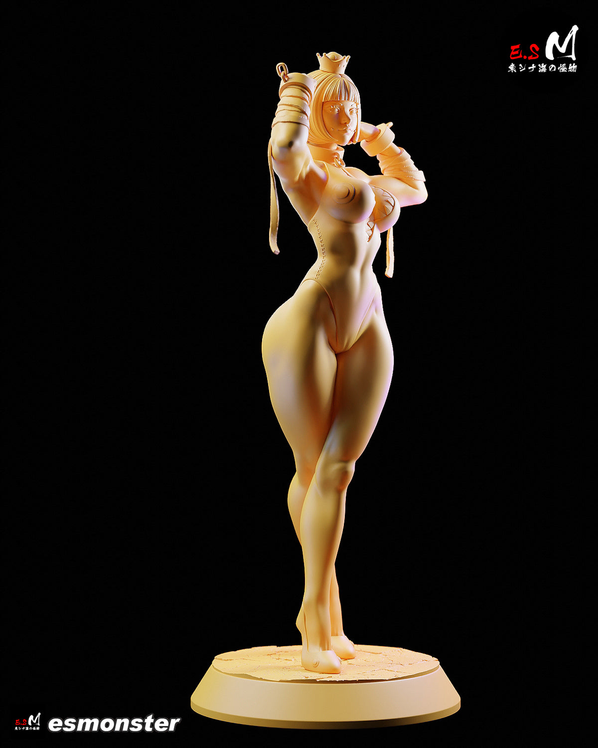 Flexing Chompette Style Mario Unpainted Resin Garage Model Kit (1/6-1/12)