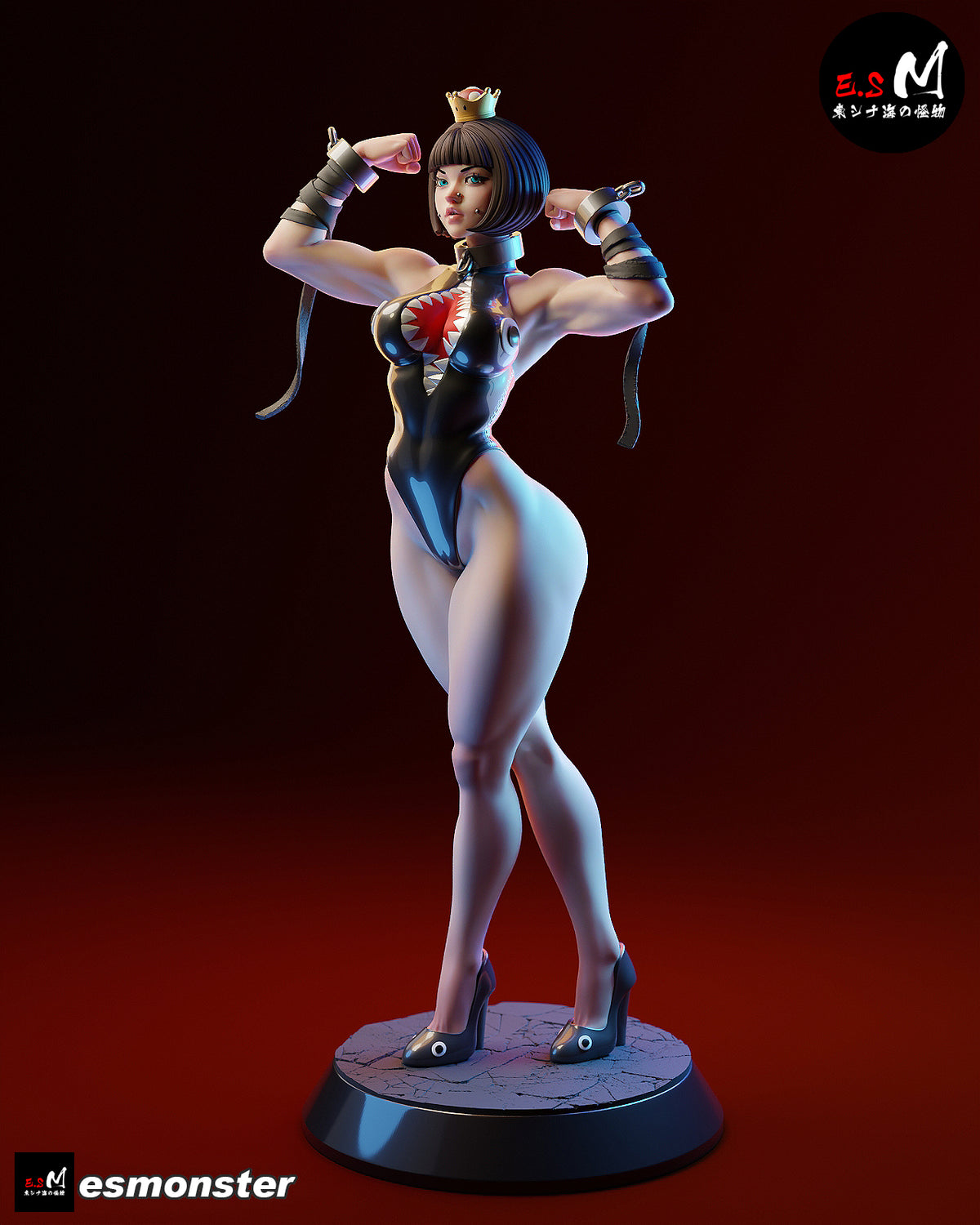 Flexing Chompette Style Mario Unpainted Resin Garage Model Kit (1/6-1/12)