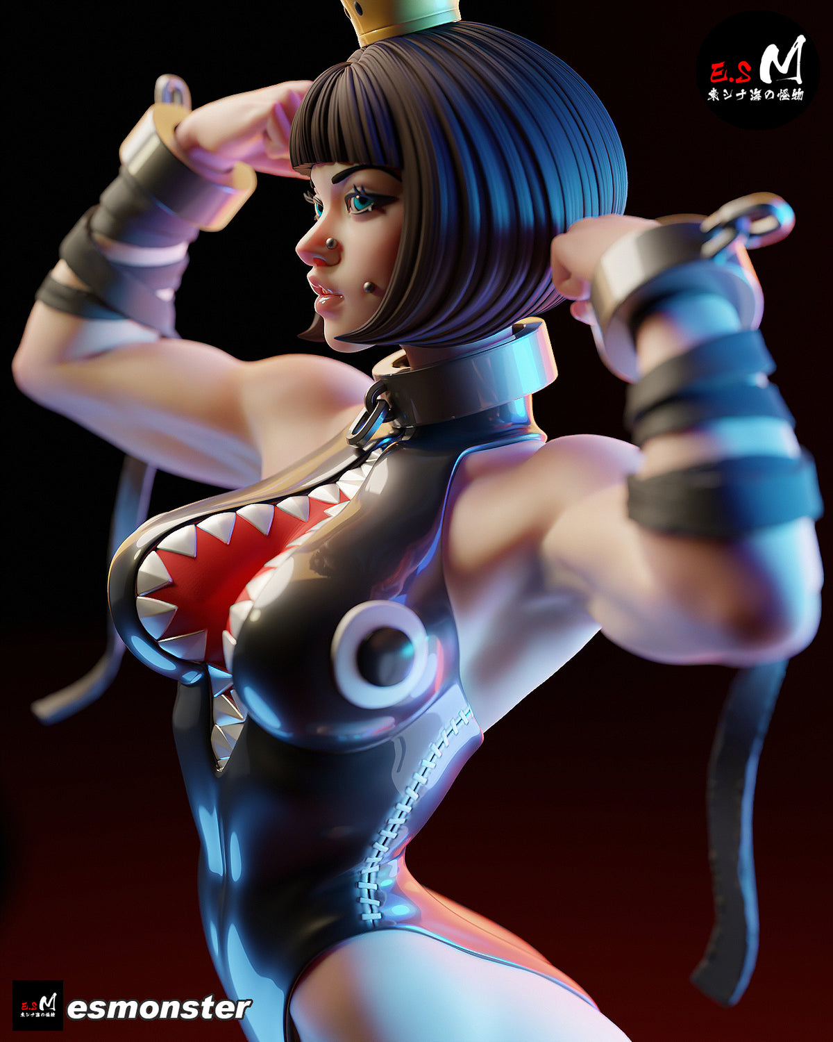 Flexing Chompette Style Mario Unpainted Resin Garage Model Kit (1/6-1/12)