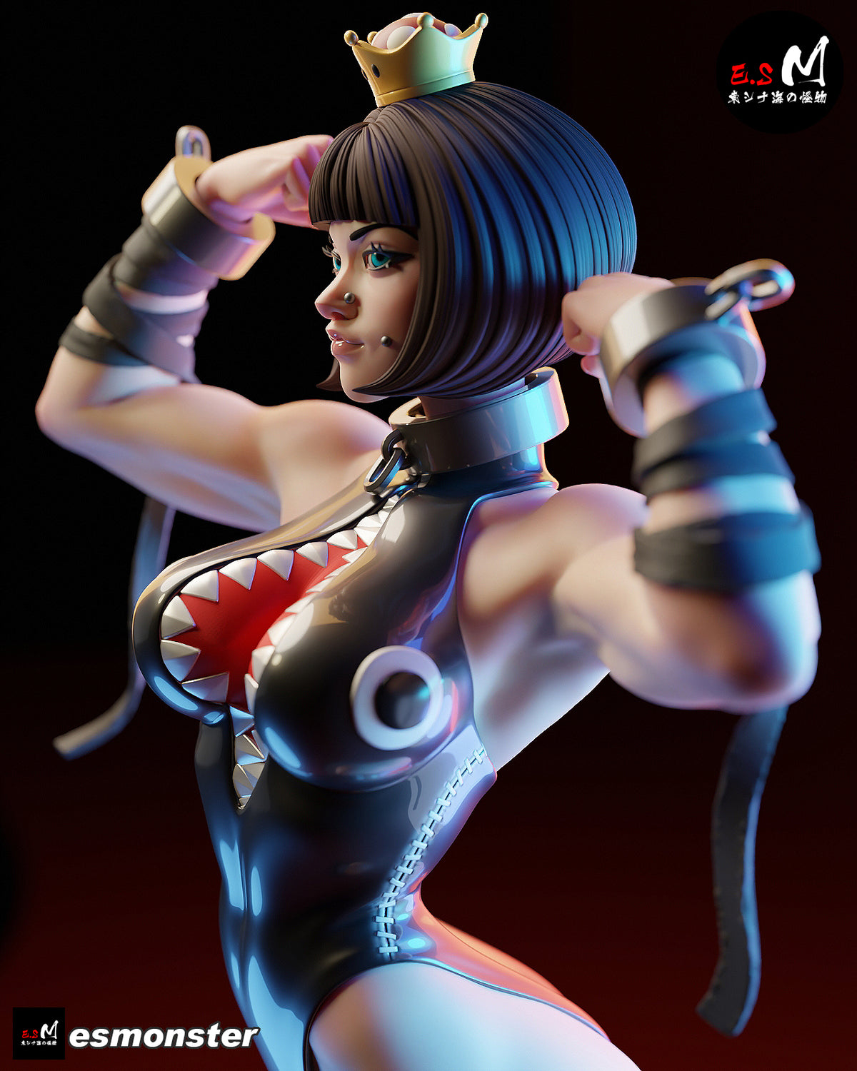 Flexing Chompette Style Mario Unpainted Resin Garage Model Kit (1/6-1/12)
