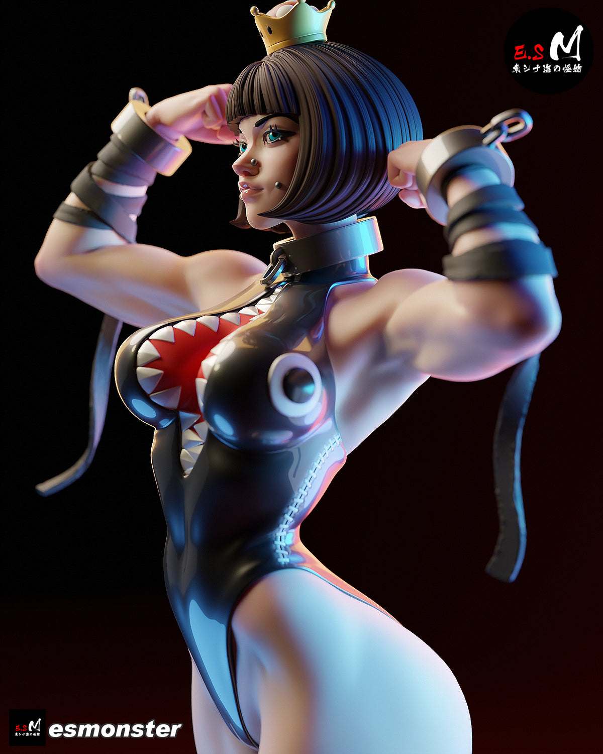 Flexing Chompette Style Mario Unpainted Resin Garage Model Kit (1/6-1/12)