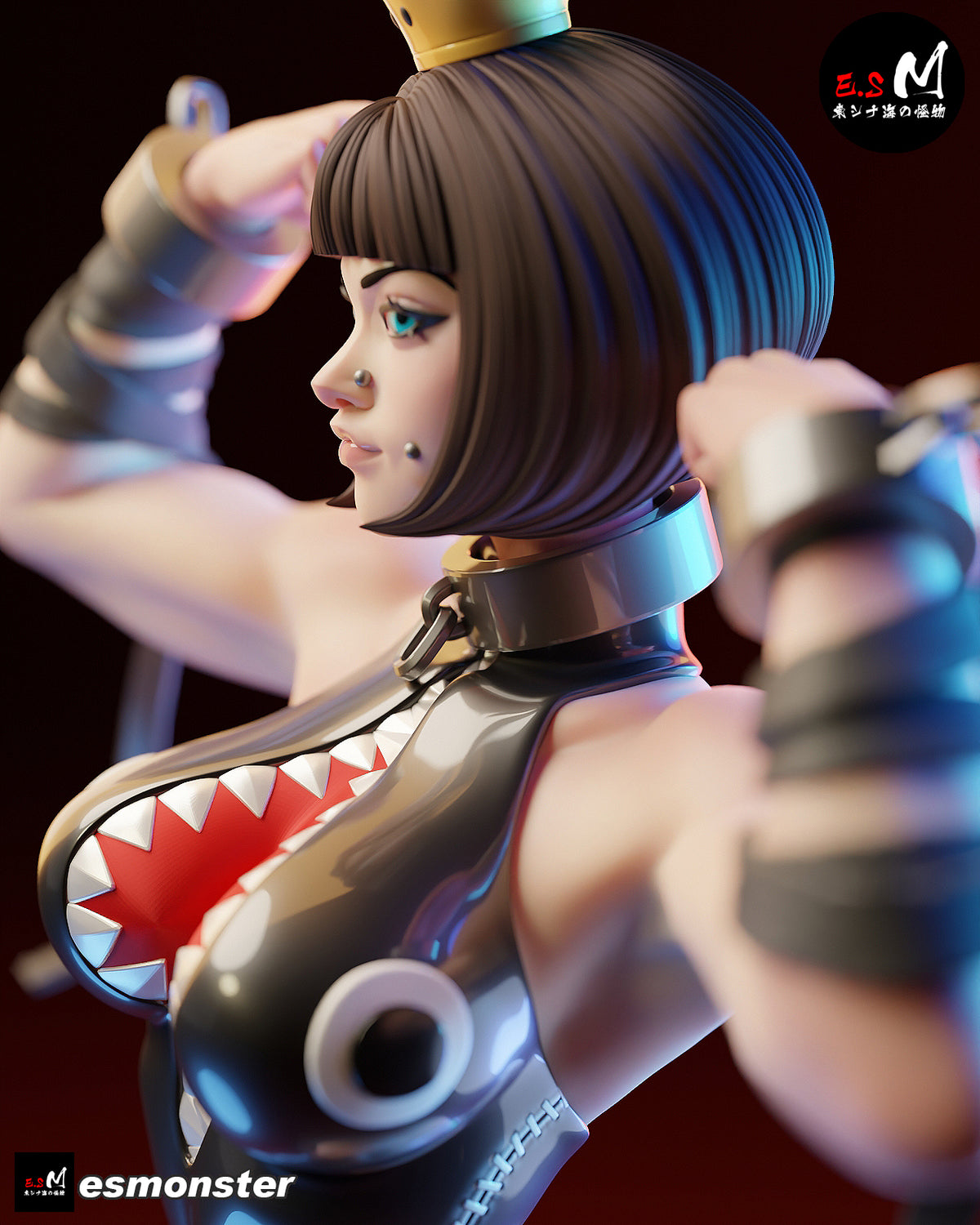 Flexing Chompette Style Mario Unpainted Resin Garage Model Kit (1/6-1/12)
