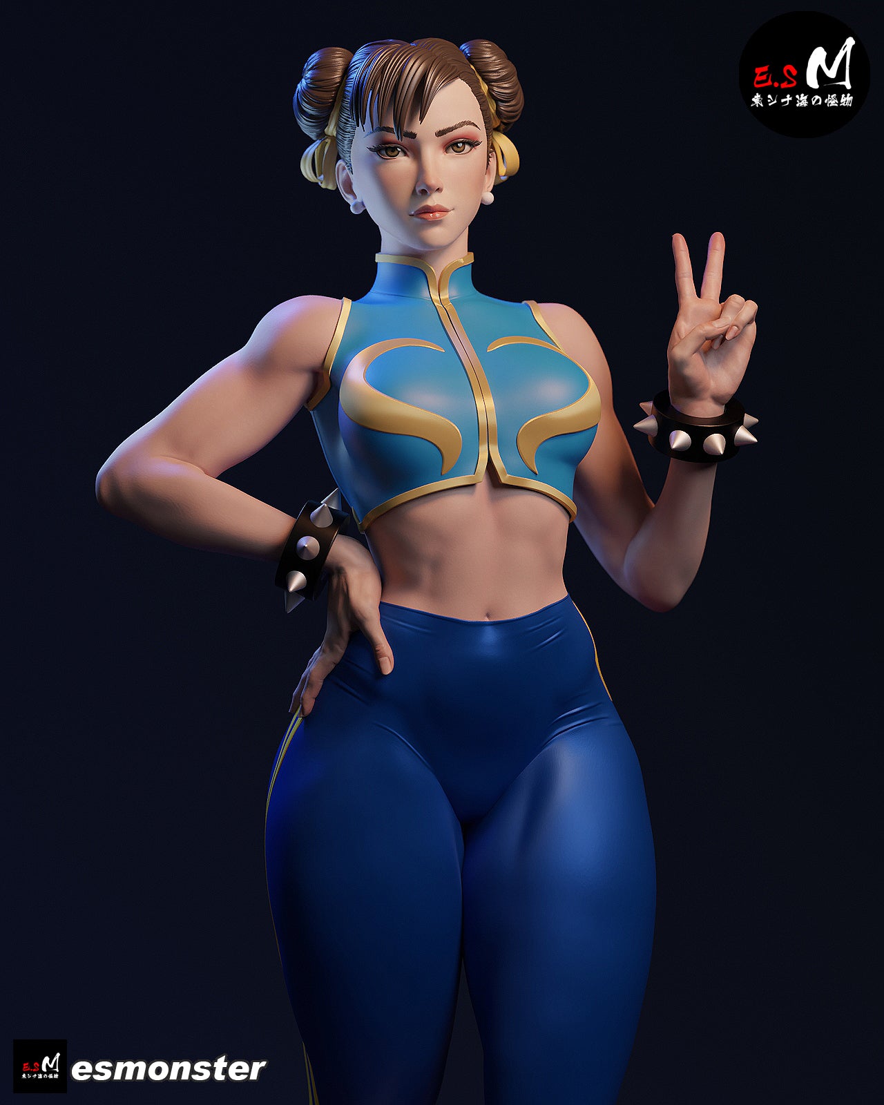 Workout Chun Li Style Street Fighter Unpainted Resin Garage Kit (1/6-1/12)