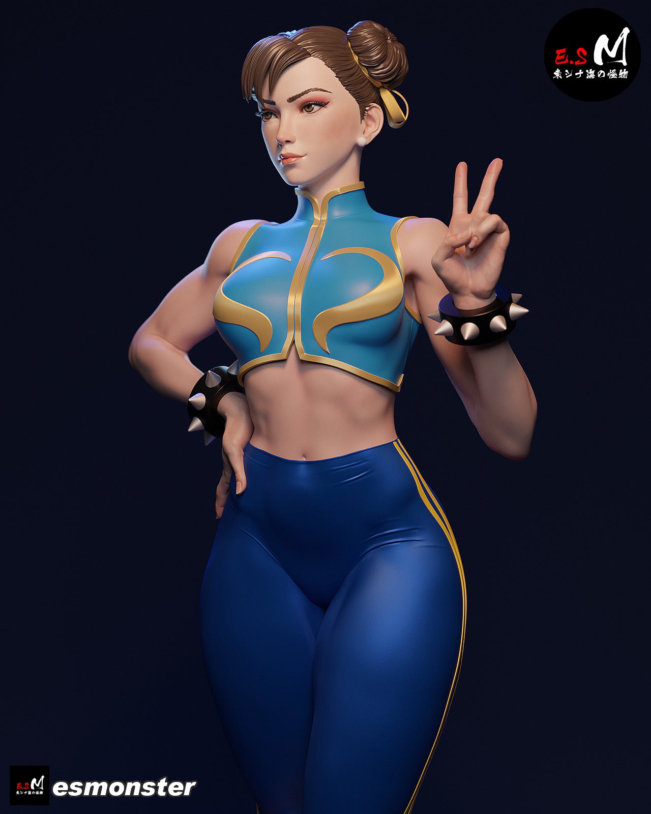 Workout Chun Li Style Street Fighter Unpainted Resin Garage Kit (1/6-1/12)