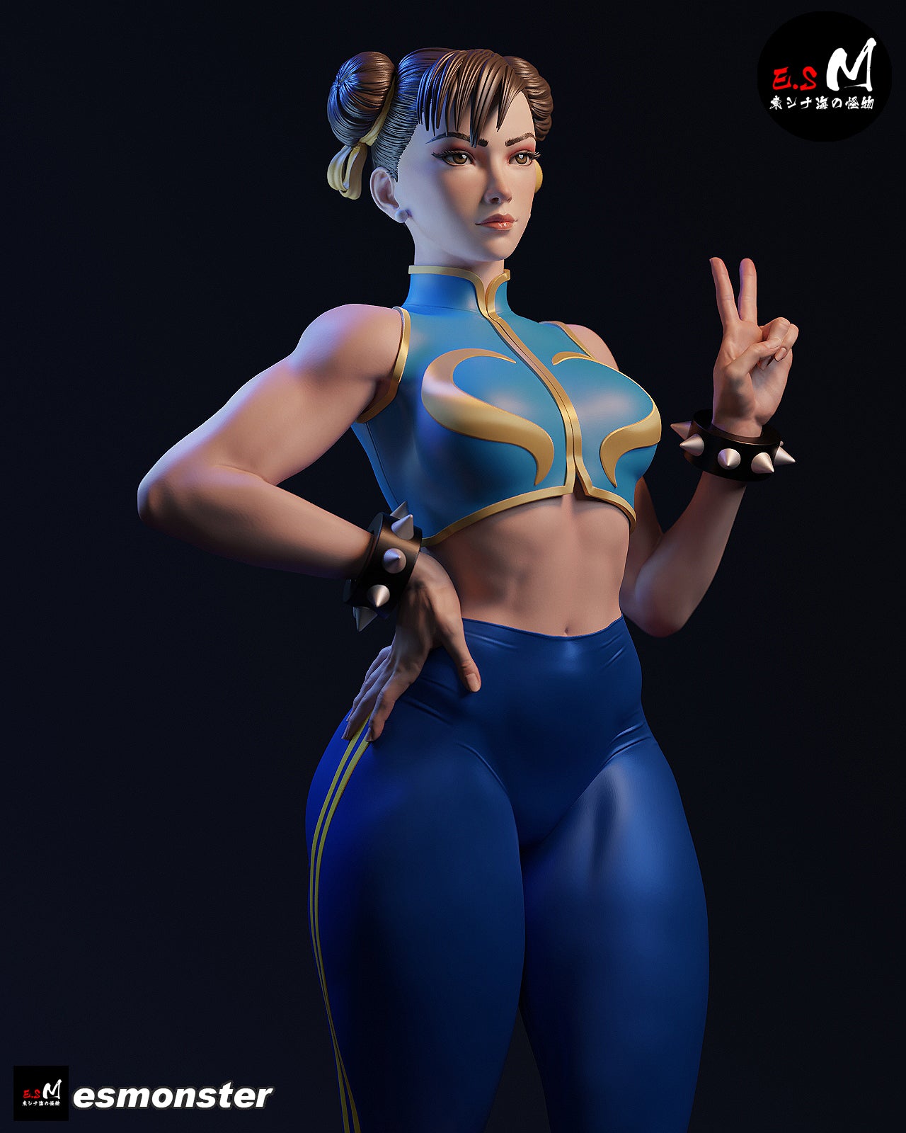 Workout Chun Li Style Street Fighter Unpainted Resin Garage Kit (1/6-1/12)