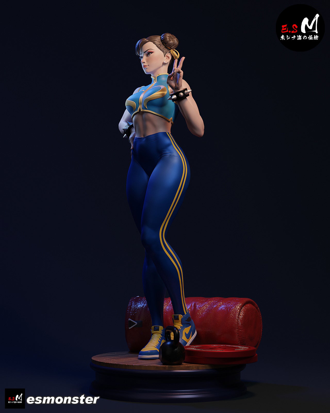 Workout Chun Li Style Street Fighter Unpainted Resin Garage Kit (1/6-1/12)
