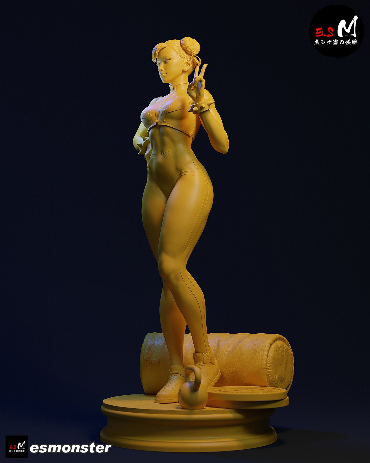 Workout Chun Li Style Street Fighter Unpainted Resin Garage Kit (1/6-1/12)