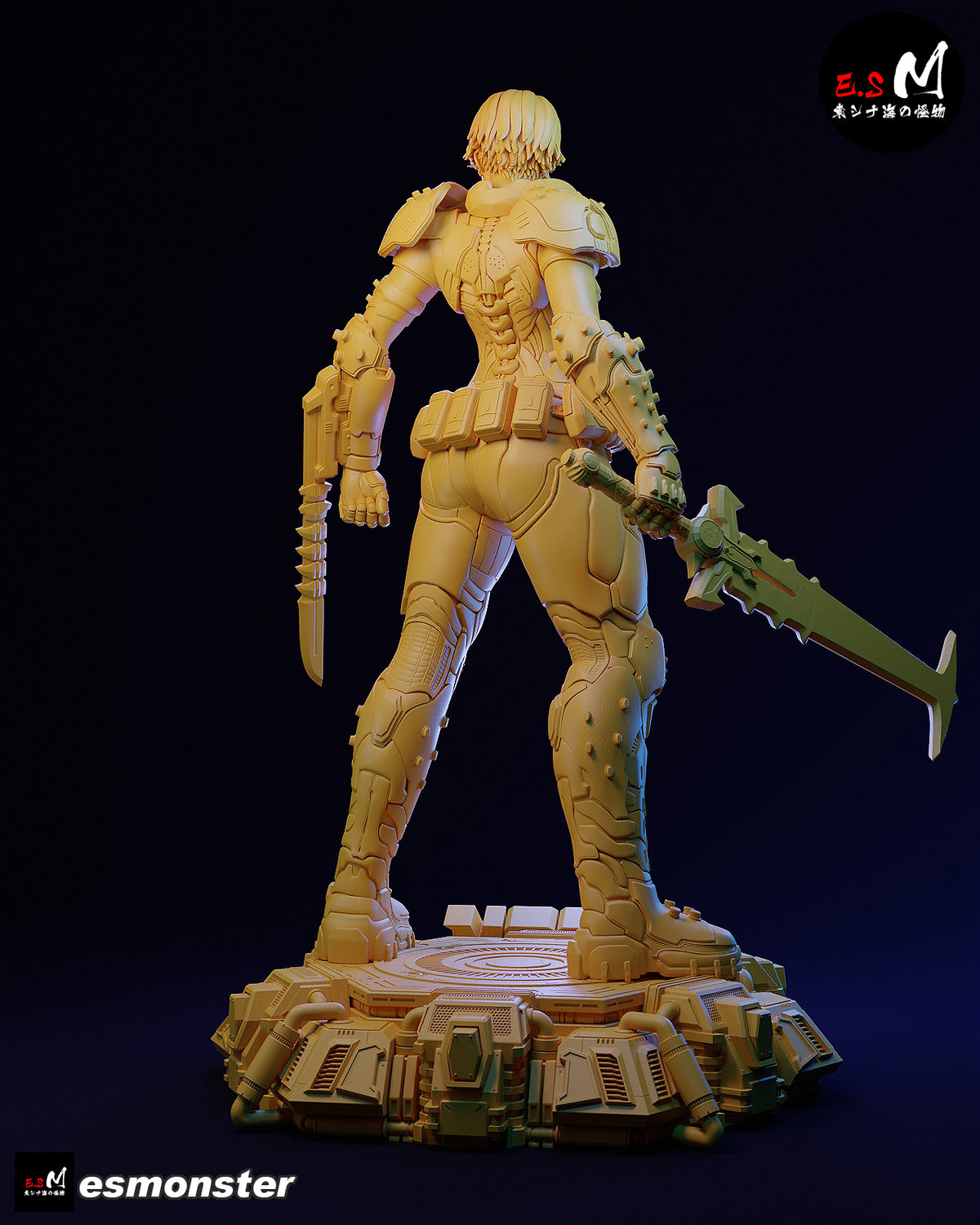 Female Doom Slayer Style Doom Unpainted Resin Garage Model Kit (1/6-1/12)