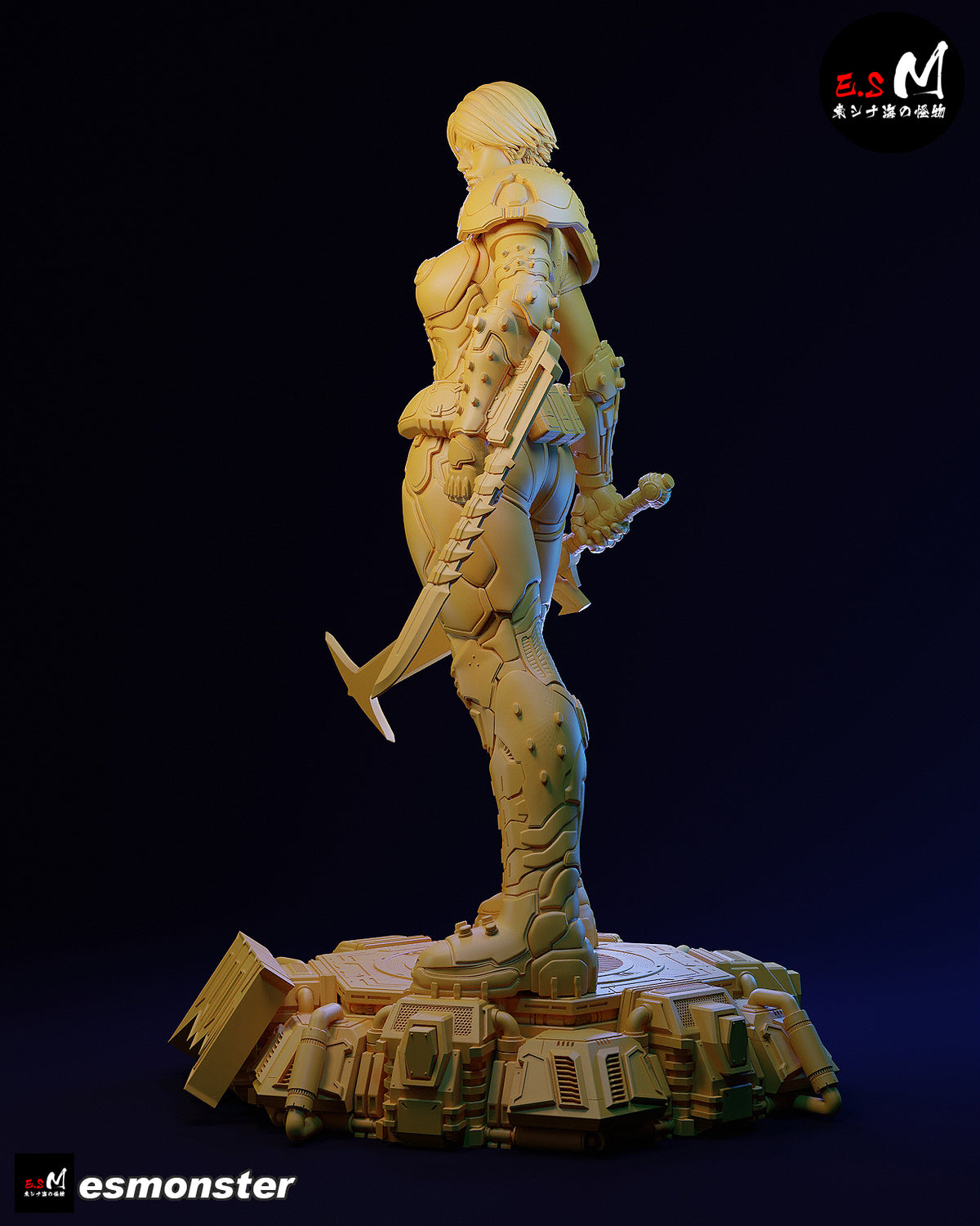Female Doom Slayer Style Doom Unpainted Resin Garage Model Kit (1/6-1/12)