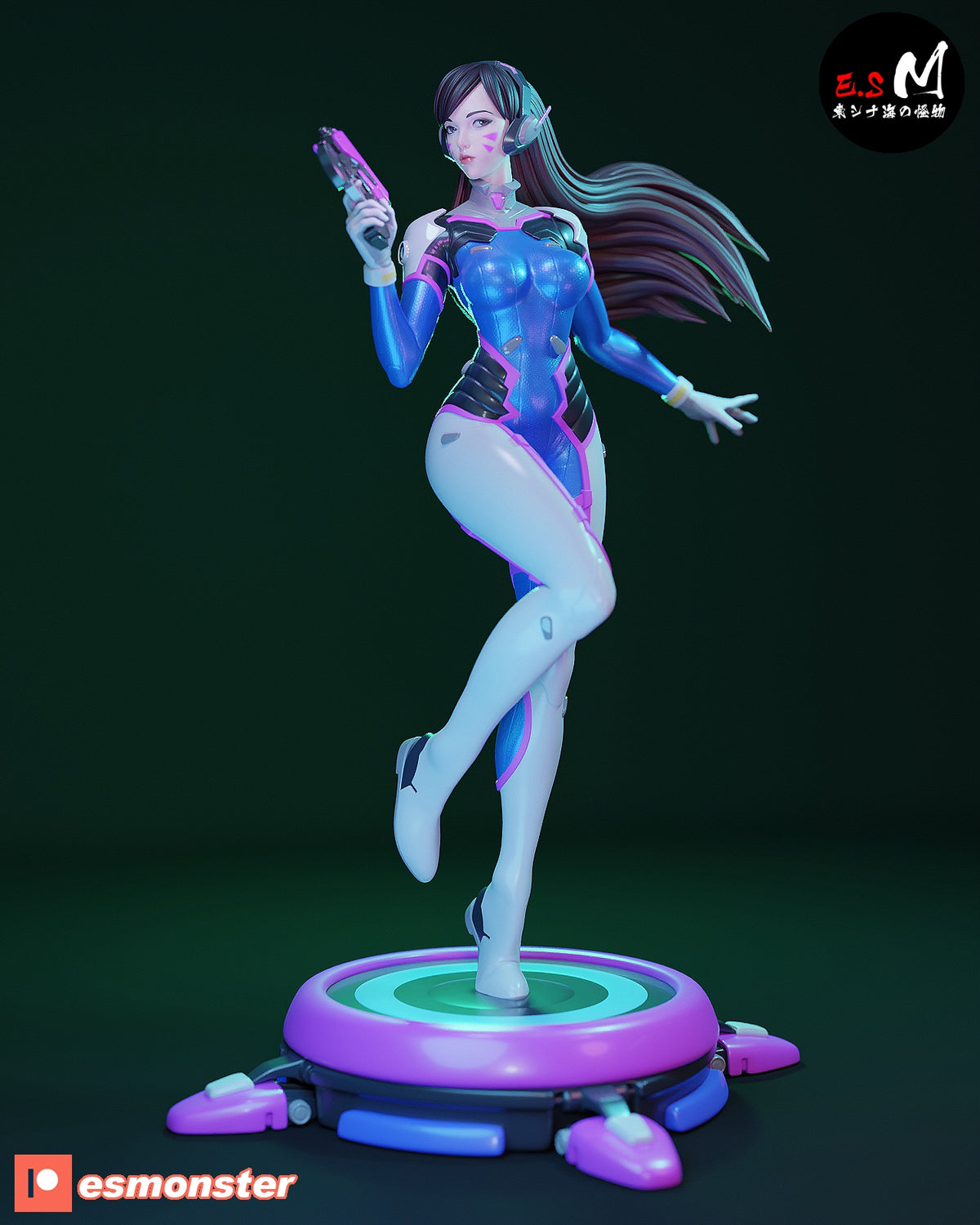 Classic D.Va Style Overwatch Unpainted Resin Garage Model Kit (1/6-1/12)