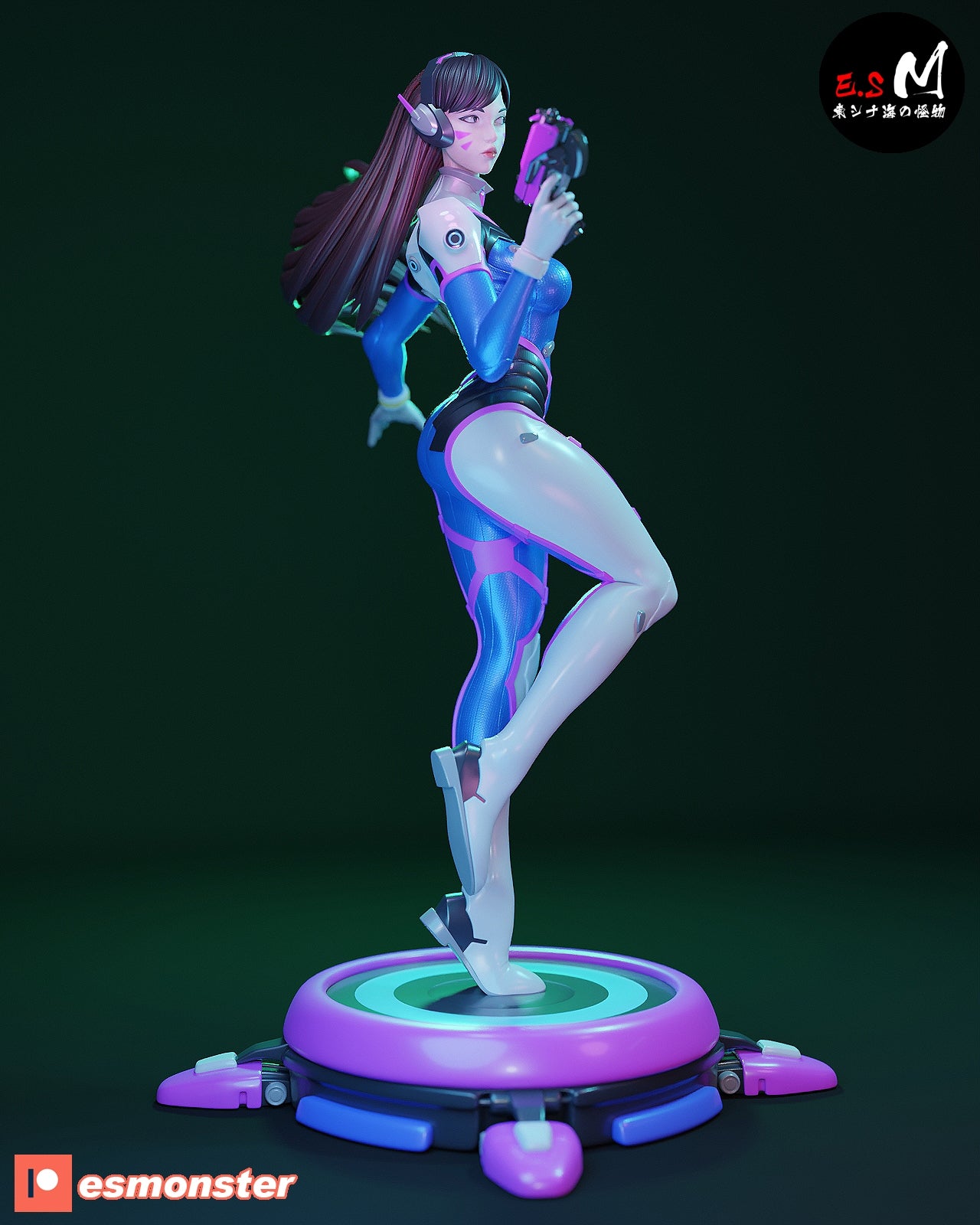 Classic D.Va Style Overwatch Unpainted Resin Garage Model Kit (1/6-1/12)