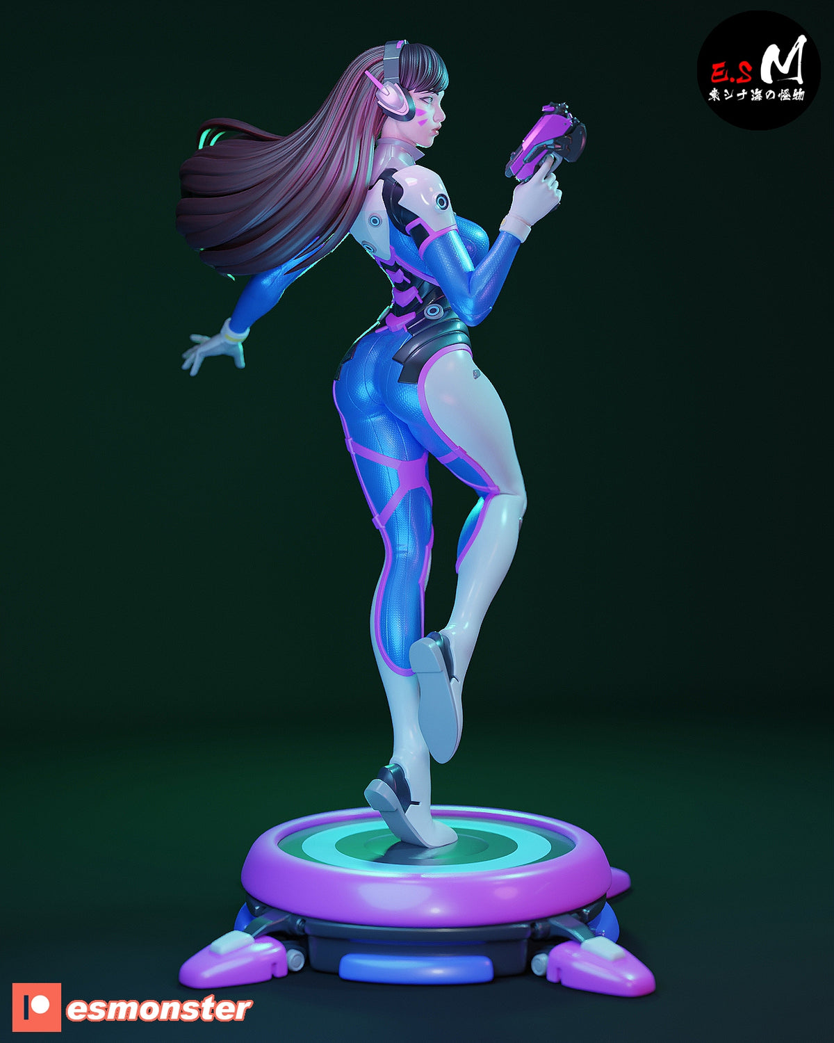 Classic D.Va Style Overwatch Unpainted Resin Garage Model Kit (1/6-1/12)