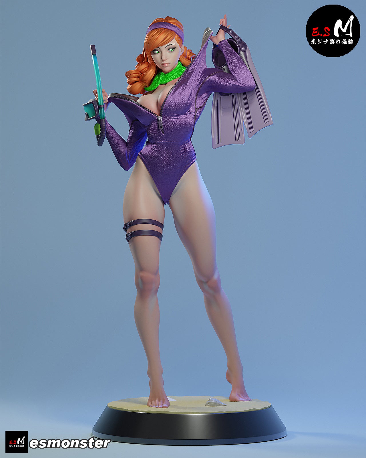 Daphne Snorkel Style Scooby-Doo Cartoon Unpainted Resin Garage Kit (1/6-1/12)