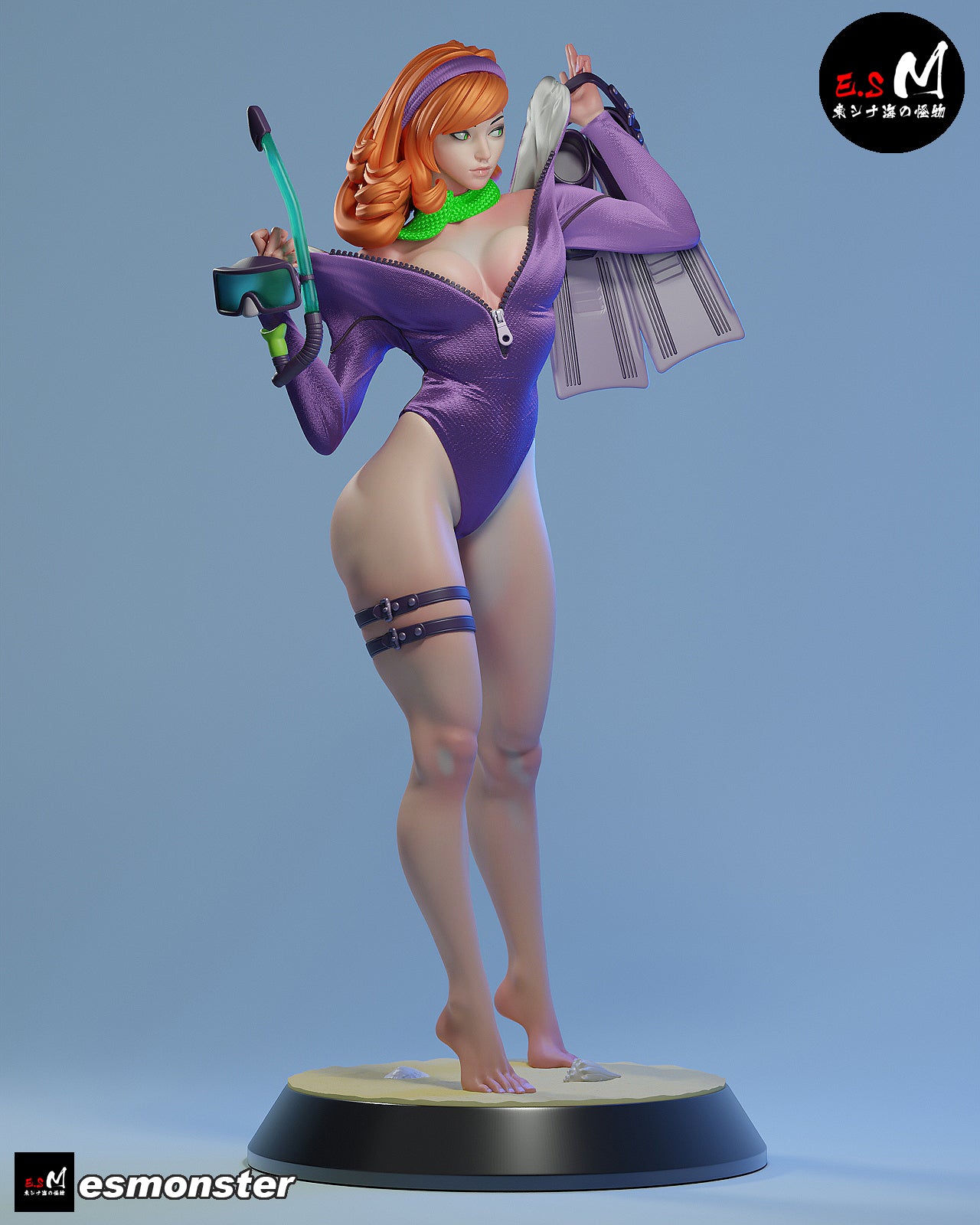 Daphne Snorkel Style Scooby-Doo Cartoon Unpainted Resin Garage Kit (1/6-1/12)