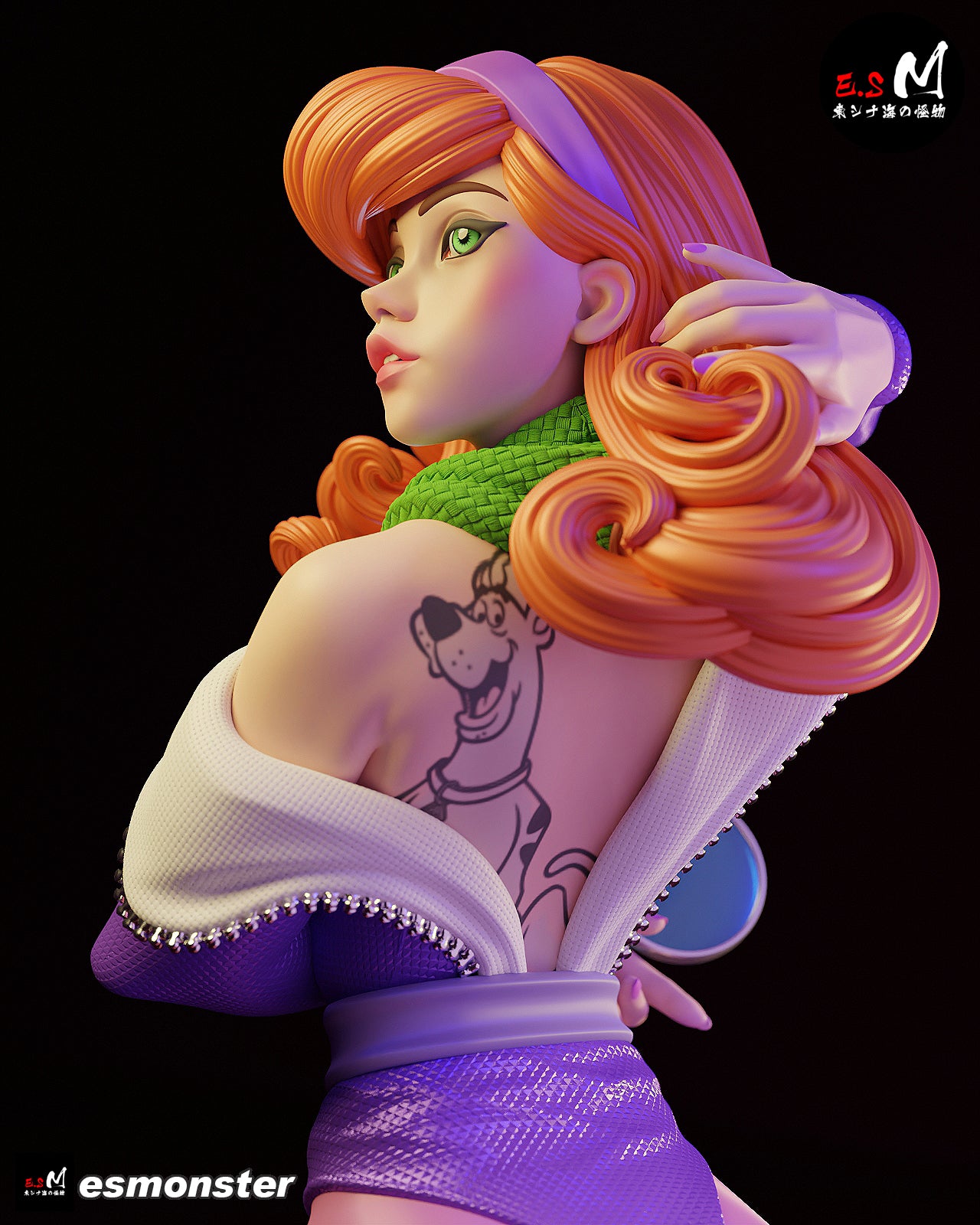 Daphne Backless Style Scooby-Doo Cartoon Unpainted Resin Garage Kit (1/6-1/12)